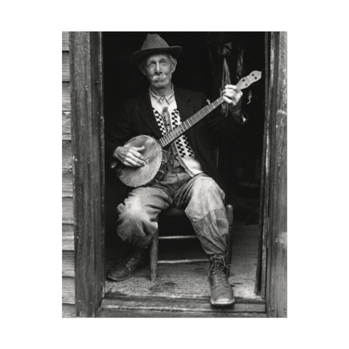 Strings In The Still – Western Textured Watercolor Matte Posters