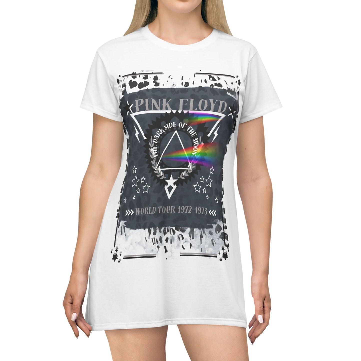 Pink Floyd T-Shirt Dress, Rock Band Fashion, Music Lover Gift, Casual Day Dress, Festival Wear, Vintage Style