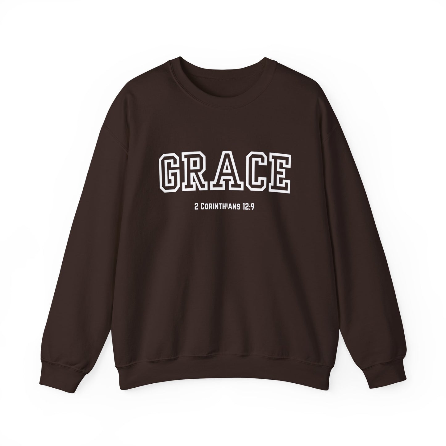Grace Crewneck Sweatshirt - Comfort in Faith, Unisex Gift, Spiritual Apparel, Inspirational Fashion, Cozy Christian Sweatshirt