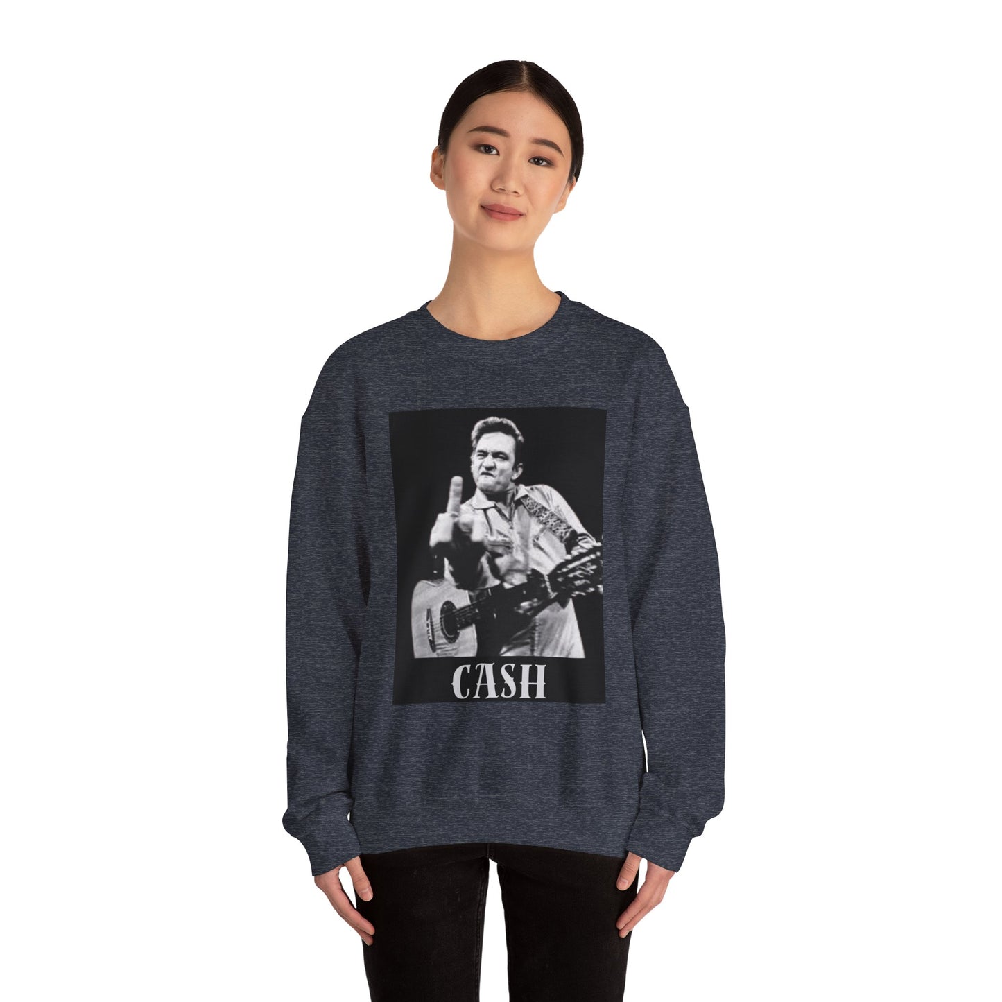 Vintage Cash Crewneck Sweatshirt | Retro Music Apparel, Rock Lover Gift, Unisex Cozy Top, Perfect for Concerts