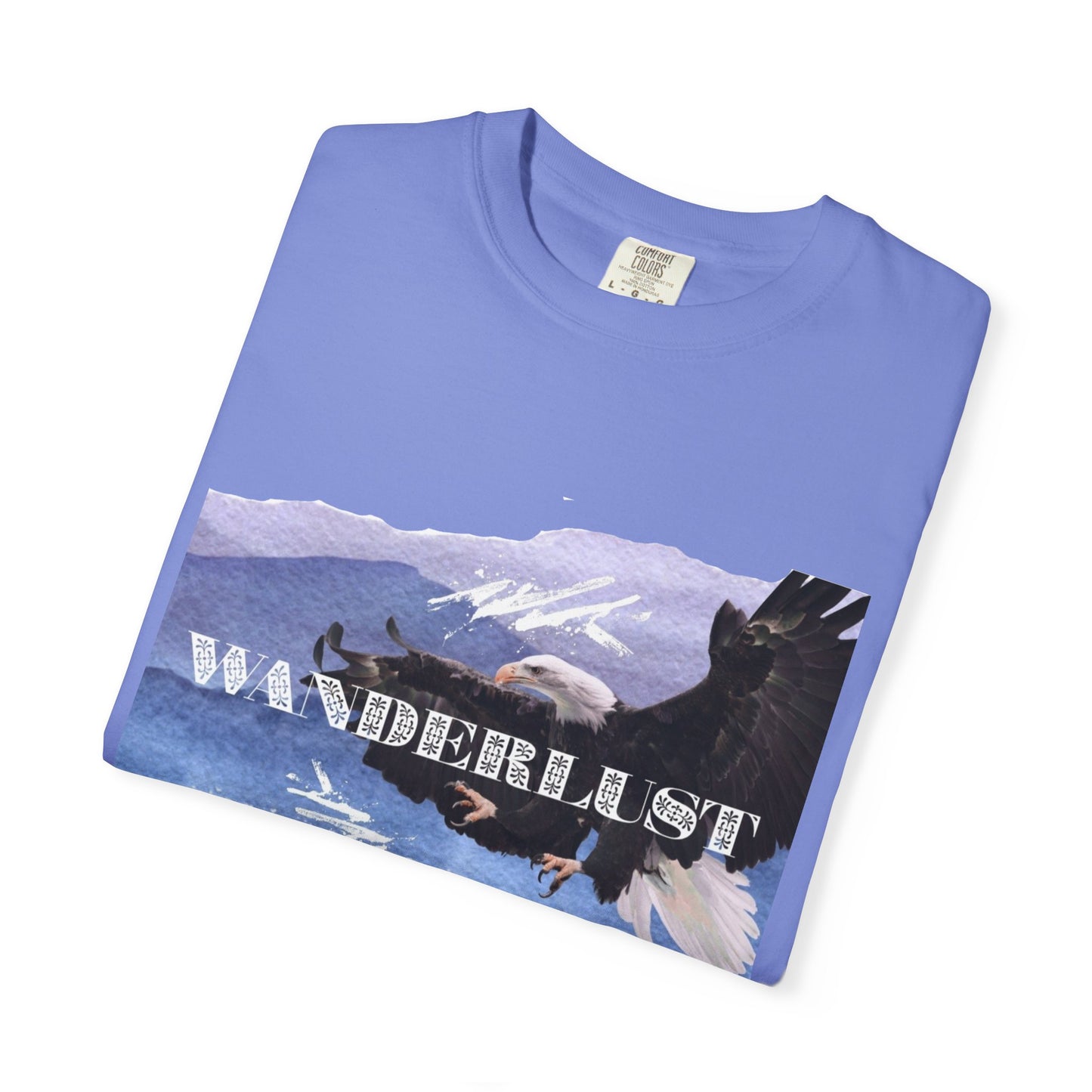 Soaring High Wildlife Adventure Tee Unisex Garment-Dyed T-shirt, Boho Nature Tee, Camping Shirt, Adventure Apparel, Gift for Wilderness Lovers, Angler Lover Giftd