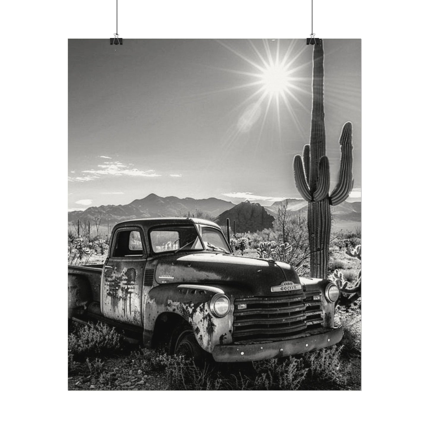 Deserted Wasteland – Western Textured Watercolor Matte Posters