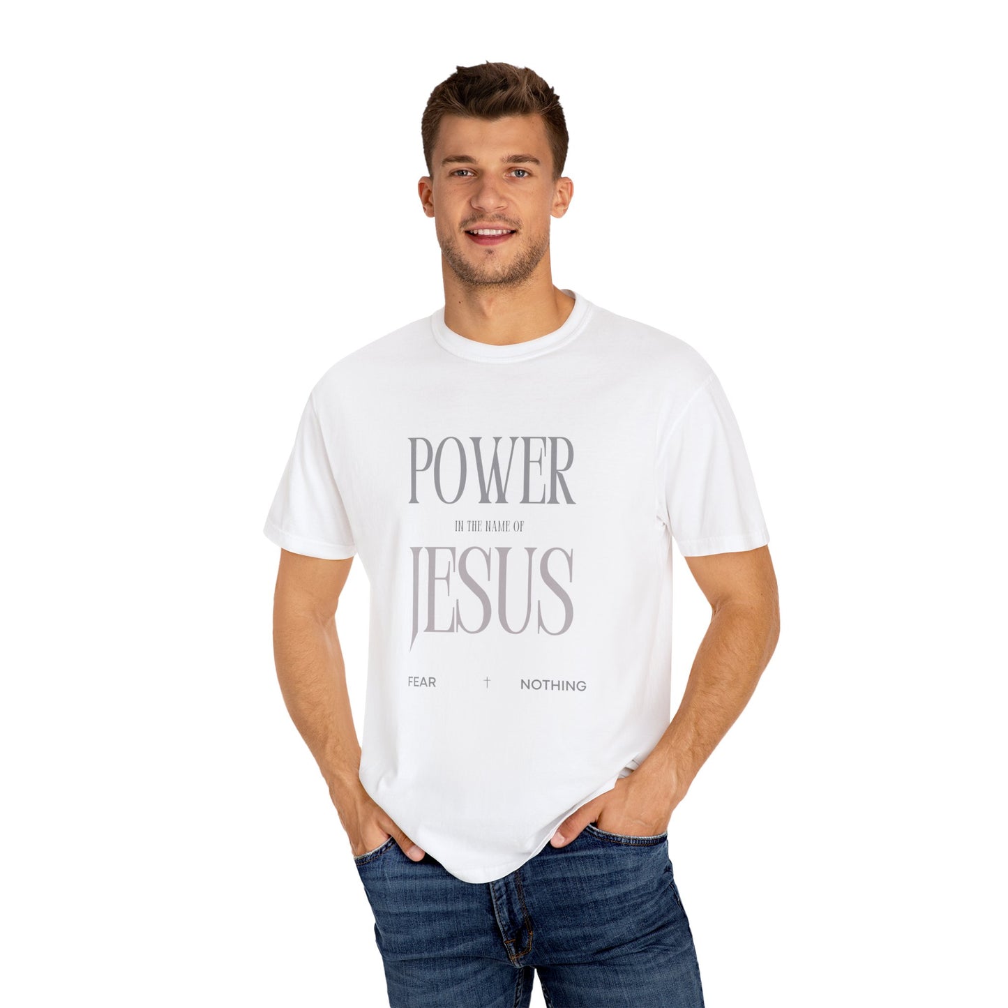 Faith-Inspired Jesus Unisex T-shirt, Power in the Name of Jesus Tee, Christian Apparel, Inspirational Gift, Religious T-shirt