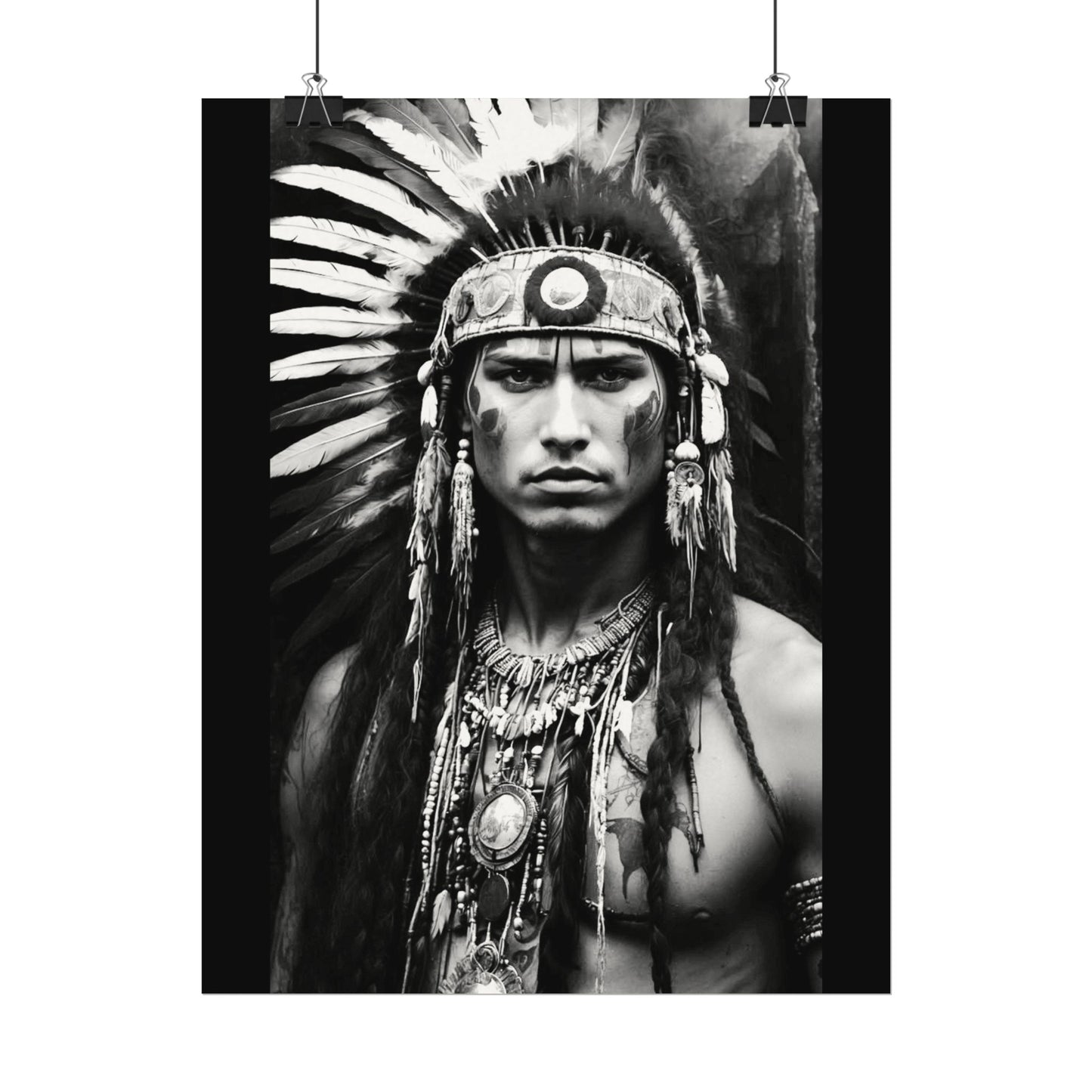 Strength In Stillness– Western Textured Watercolor Matte Posters