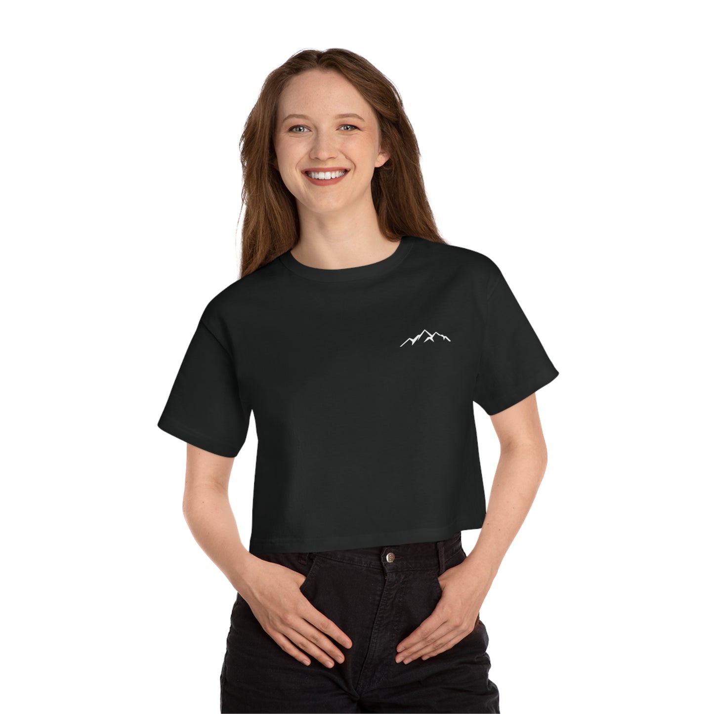 Adventure Awaits Cropped Graphic Tee, Stylish Summer T-Shirt, Casual Outdoor Wear, Trendy Women's Top, Perfect for Festivals, Gifts for Her