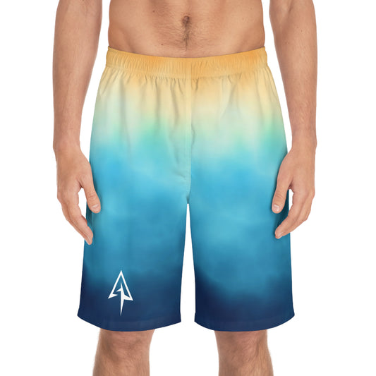 Arrow Ridge Ocean-Inspired Board Shorts, Swimwear for Beach Days, Summer Vacations, Pool Parties, Surfing Attire, Water Sports
