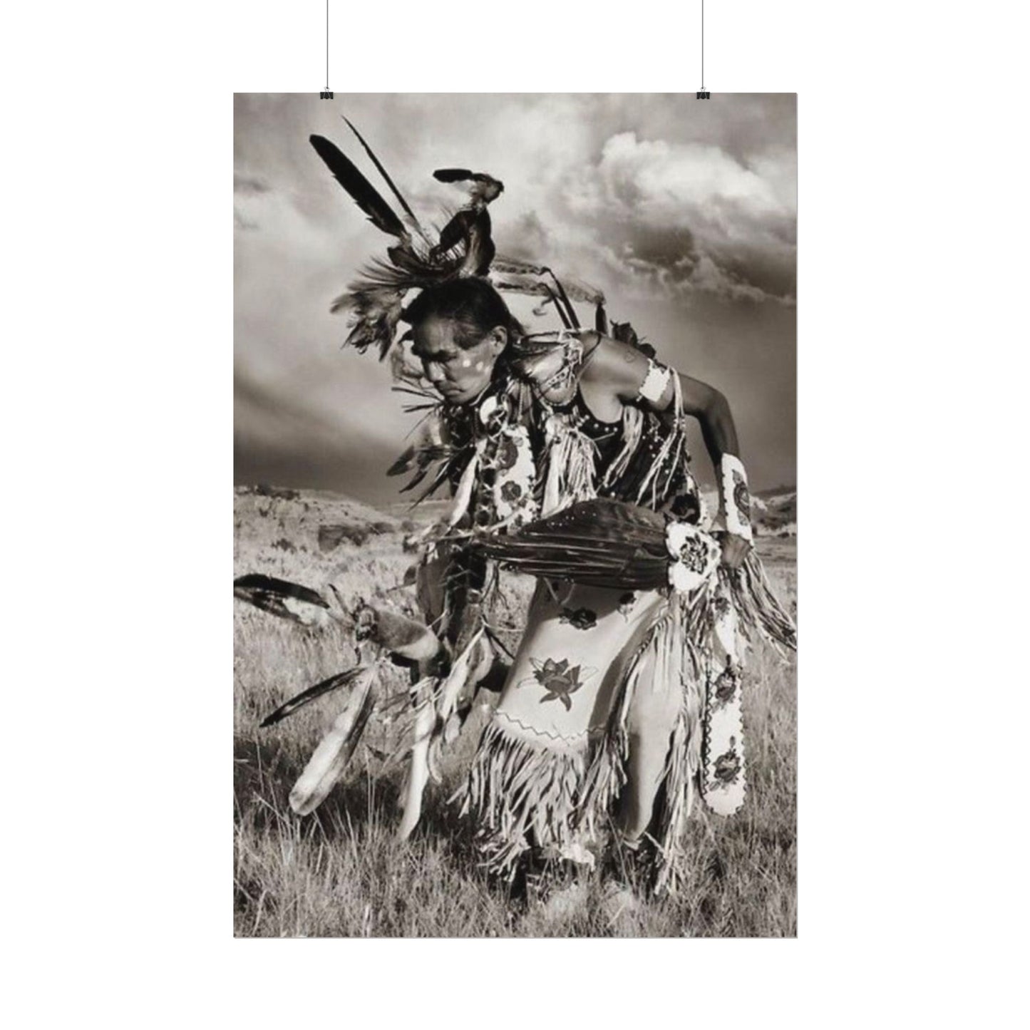 The Dancing Spirit – Western Textured Watercolor Matte Posters