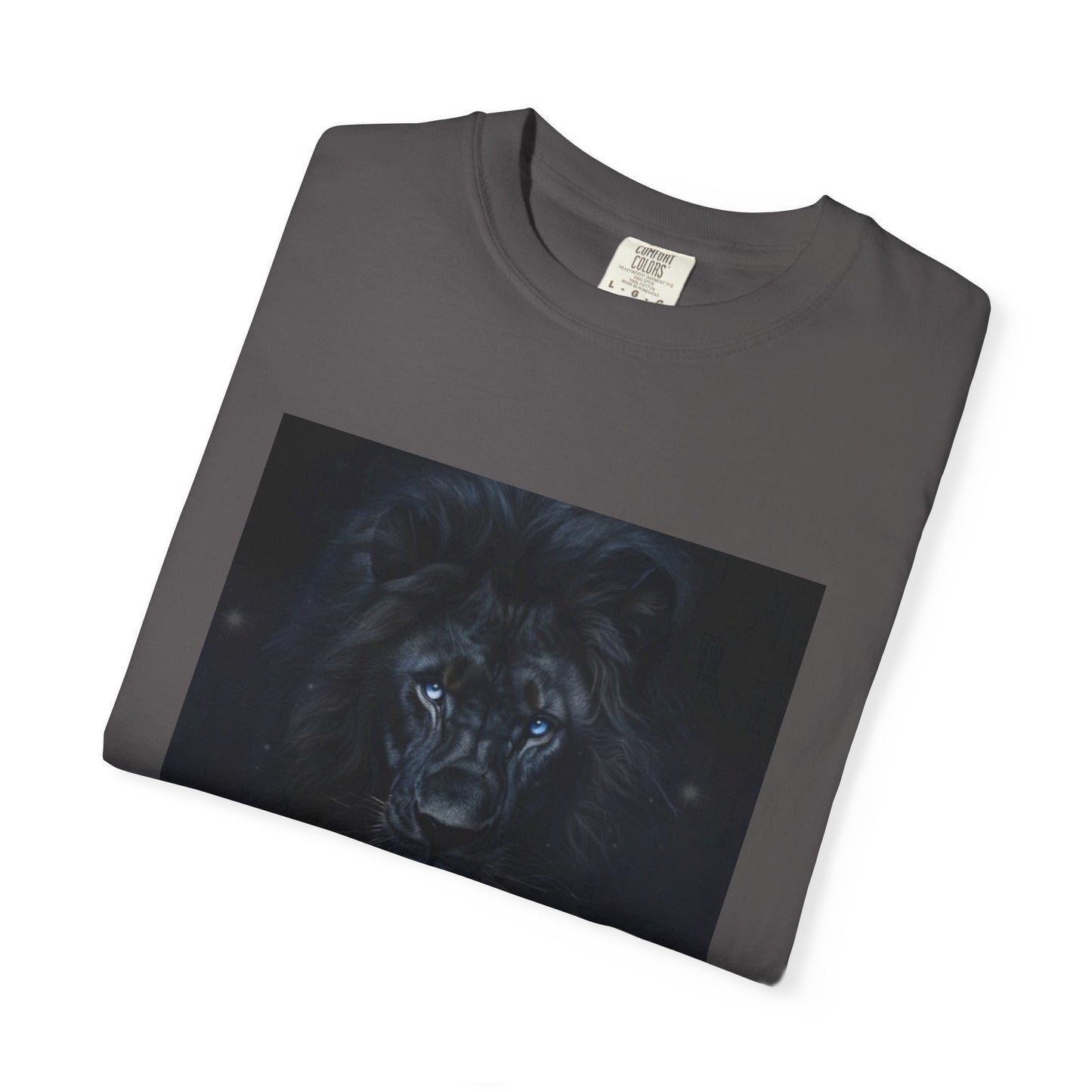 Fearless Lion Spiritual Unisex Garment-Dyed T-shirt, Bold Graphic Tee, Inspirational Apparel, Gifts for Animal Lovers, Motivational Fashion