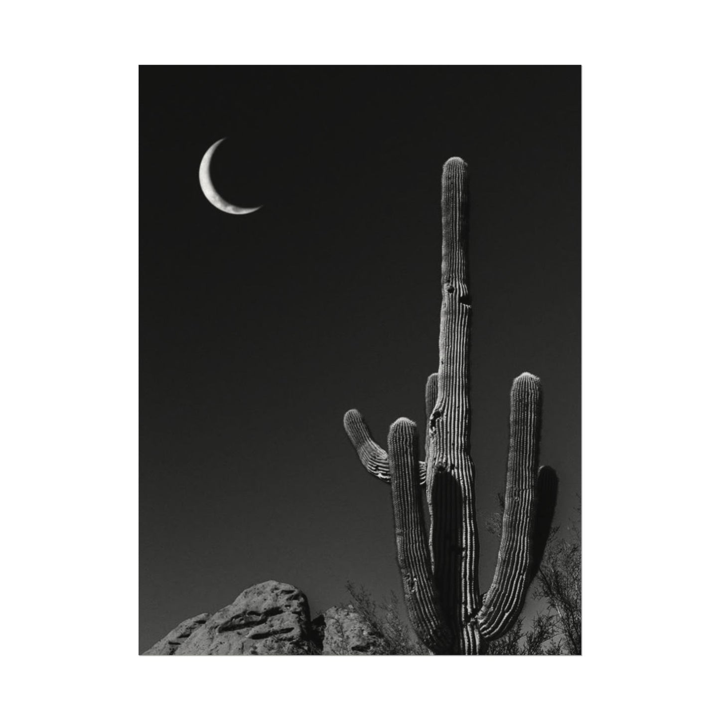 Desert Night Sky– Western Textured Watercolor Matte Posters