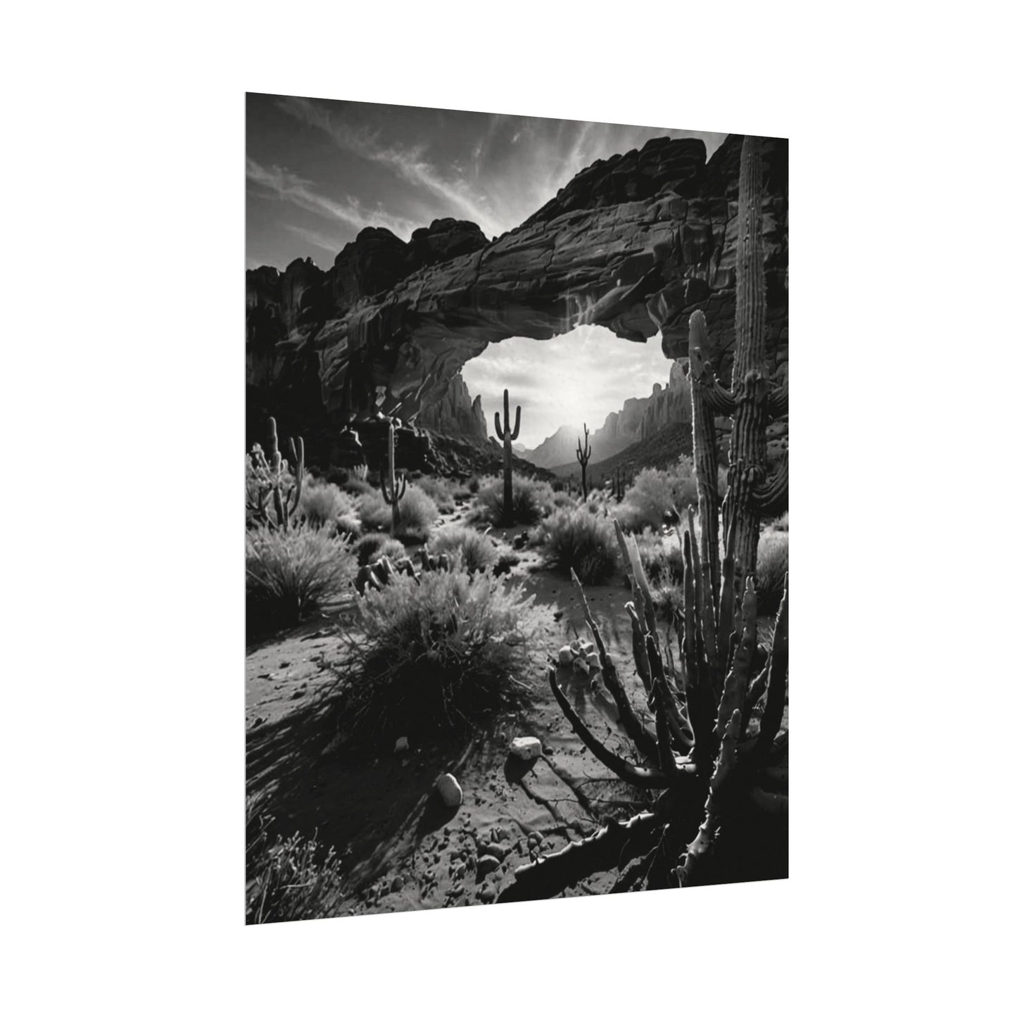 Desert Mornings – Western Textured Watercolor Matte Posters
