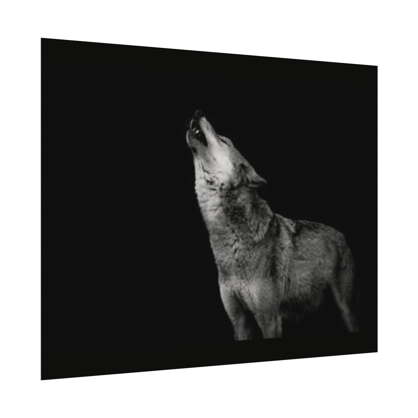 Howling At The Moon– Western Textured Watercolor Matte Posters