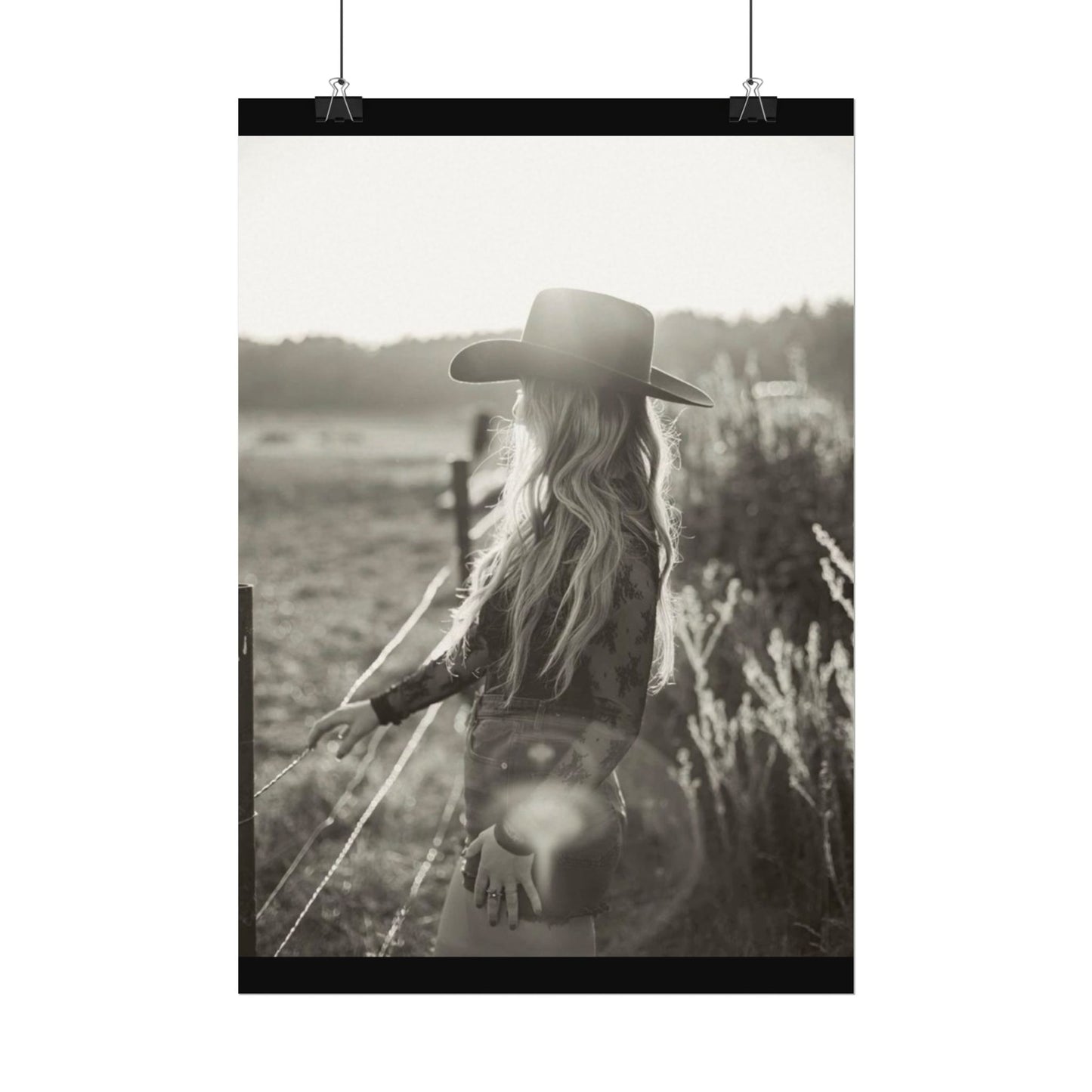 Mornings Gaze– Western Textured Watercolor Matte Posters