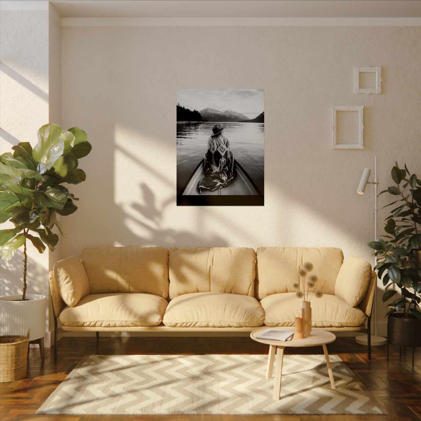 He Leads Me Beside Still Waters – Western Textured Watercolor Matte Posters