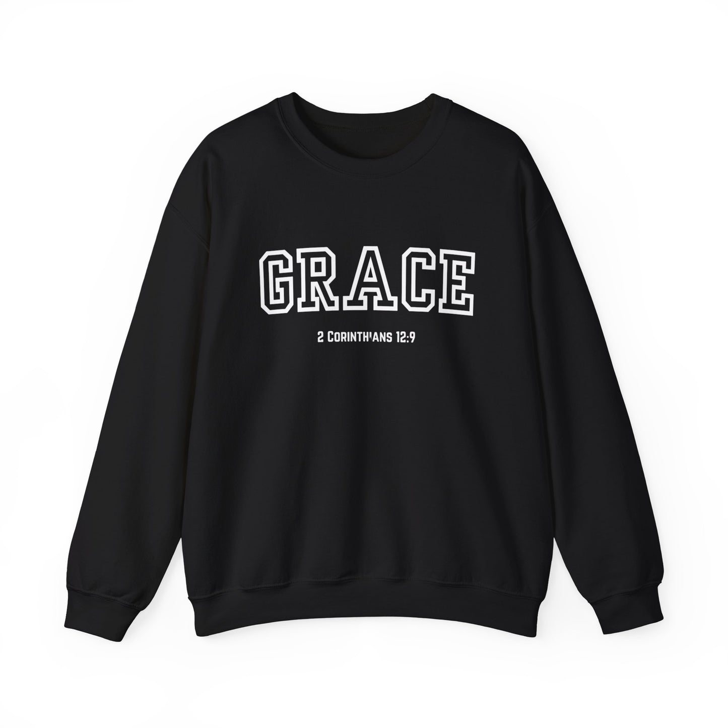 Grace Crewneck Sweatshirt - Comfort in Faith, Unisex Gift, Spiritual Apparel, Inspirational Fashion, Cozy Christian Sweatshirt