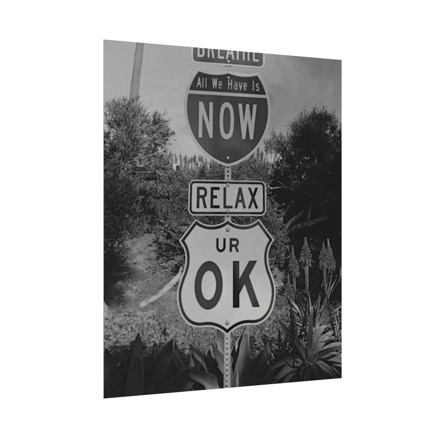 Here's Your Sign Textured Desert Watercolor Matte Posters