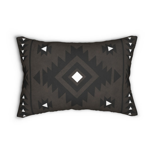 2 In 1 Black & Tan, Black & Brown Western Pattern Lumbar Pillow, Farmhouse Decor, Cozy Home Accent, Unique Gift for Animal Lovers, Boho Cushion