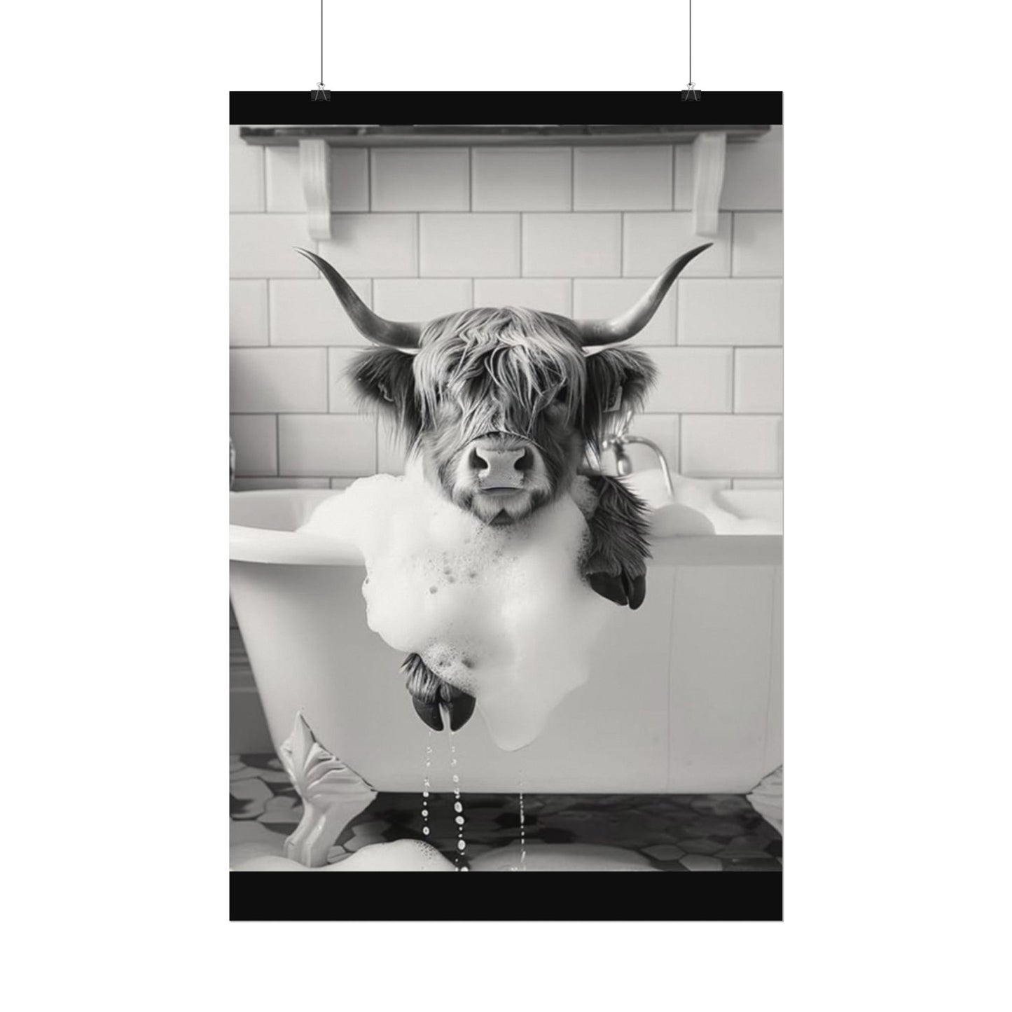 Hoofs & Suds – Western Textured Watercolor Matte Posters