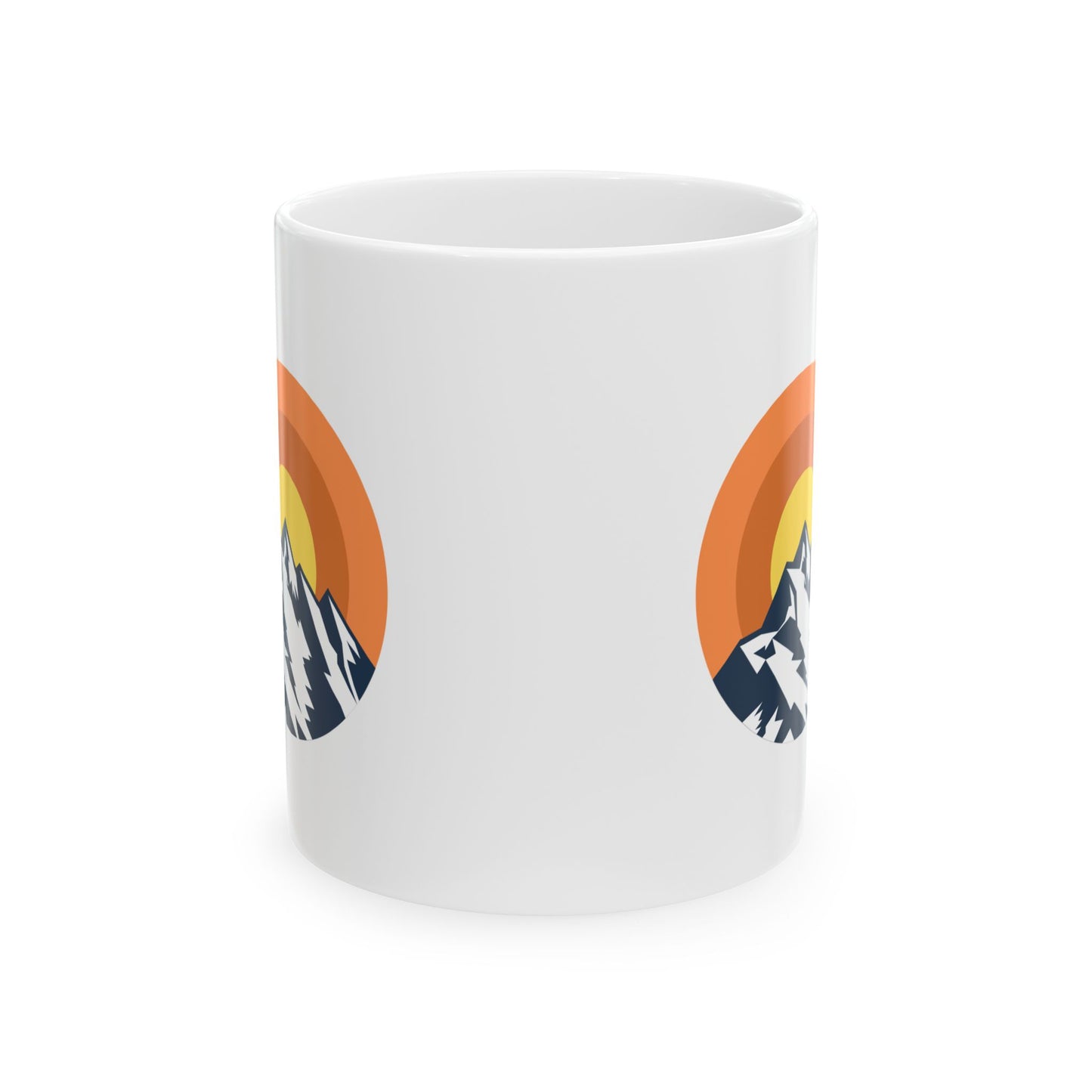 Mountain Sunset Ceramic Mug, Coffee Lover Gift, Nature Mug, Hiking Adventure Mug, Cozy Home Decor, Travel Mug