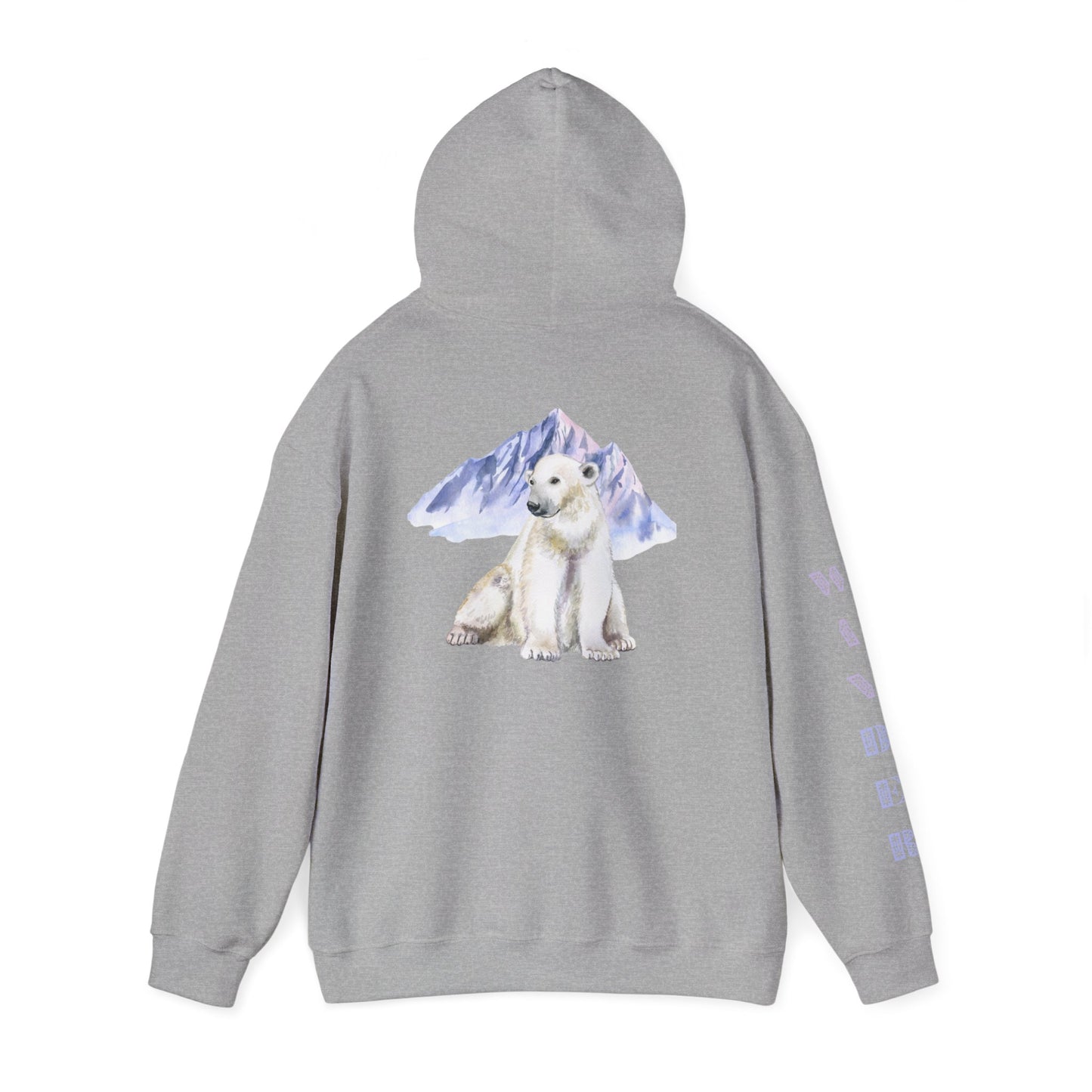 Cozy Polar Bear Nature Hoodie, Unisex Sweatshirt, Perfect for Outdoors, Gift for Animal Lovers, Winter Wear, Everyday Comfort