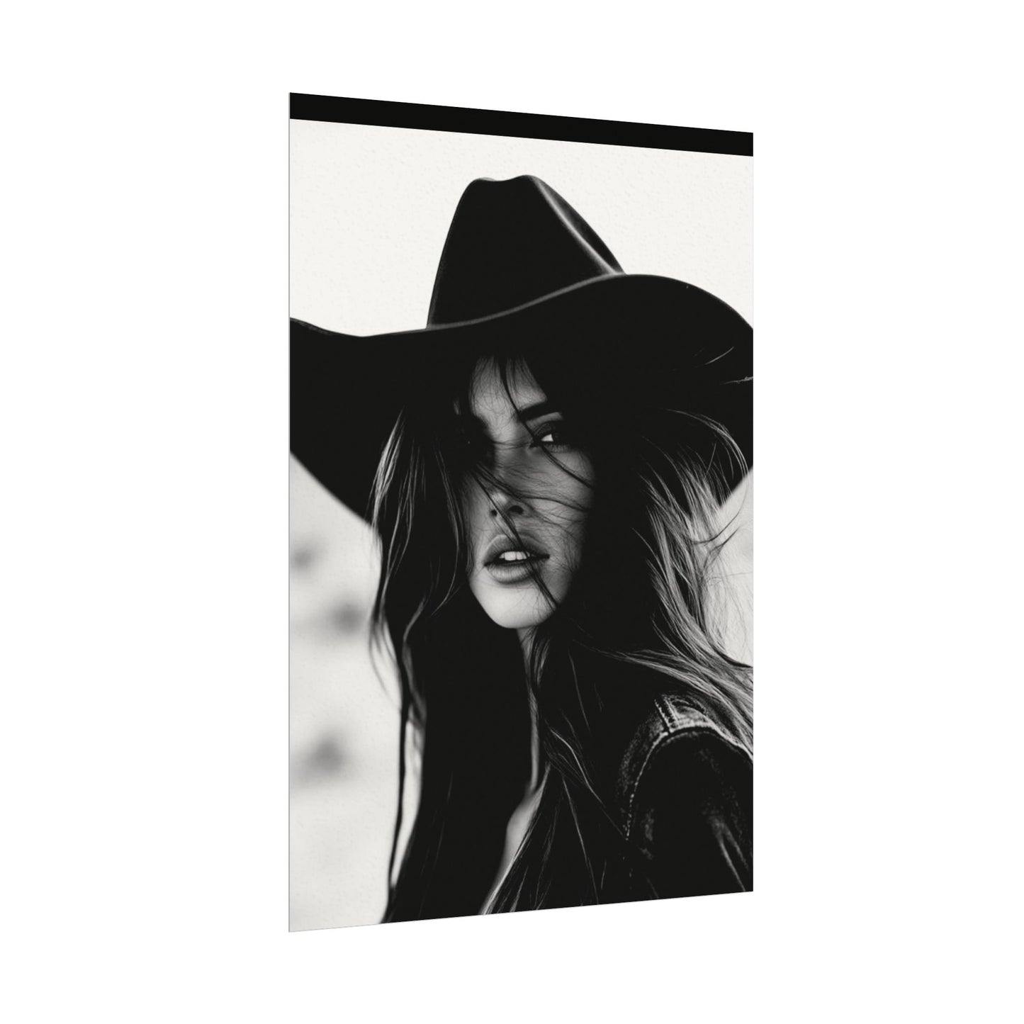 Smoldering Gaze – Western Textured Watercolor Matte Posters