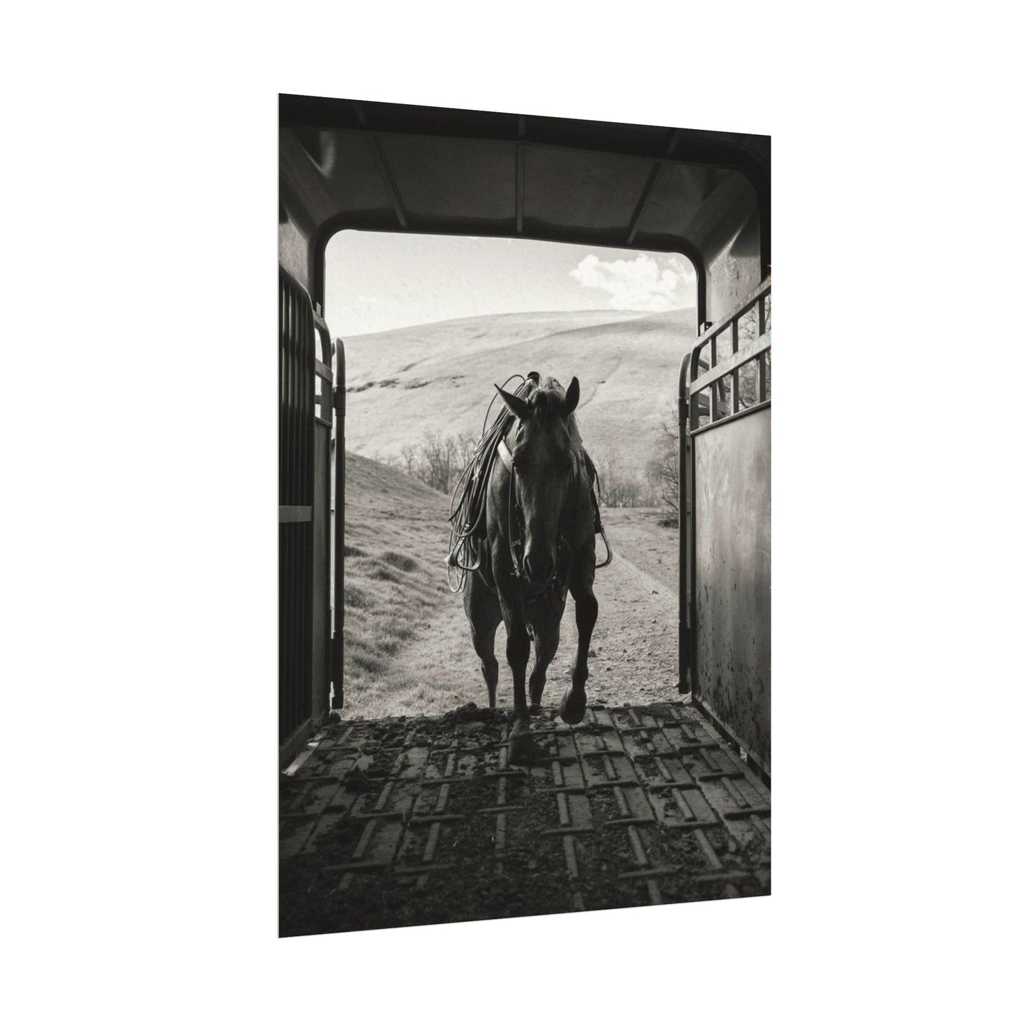 Leathered & Loaded – Western Textured Watercolor Matte Posters