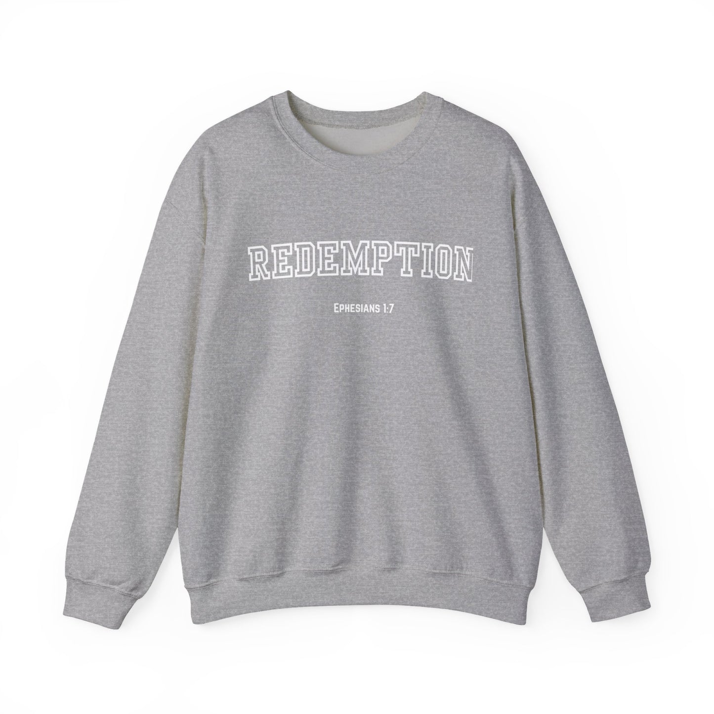 Cozy Redemption Crewneck Sweatshirt - Perfect for Faith-inspired Fashion, Casual Wear, Bible Study, Gift for Friends, Church Events,