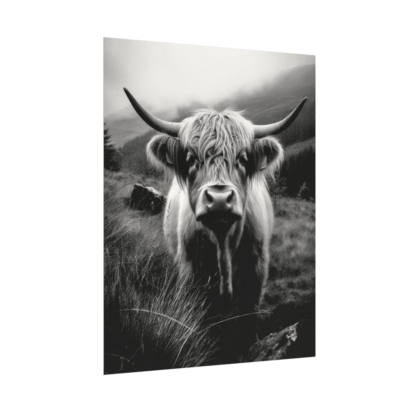 The Horned Guard – Western Textured Watercolor Matte Posters