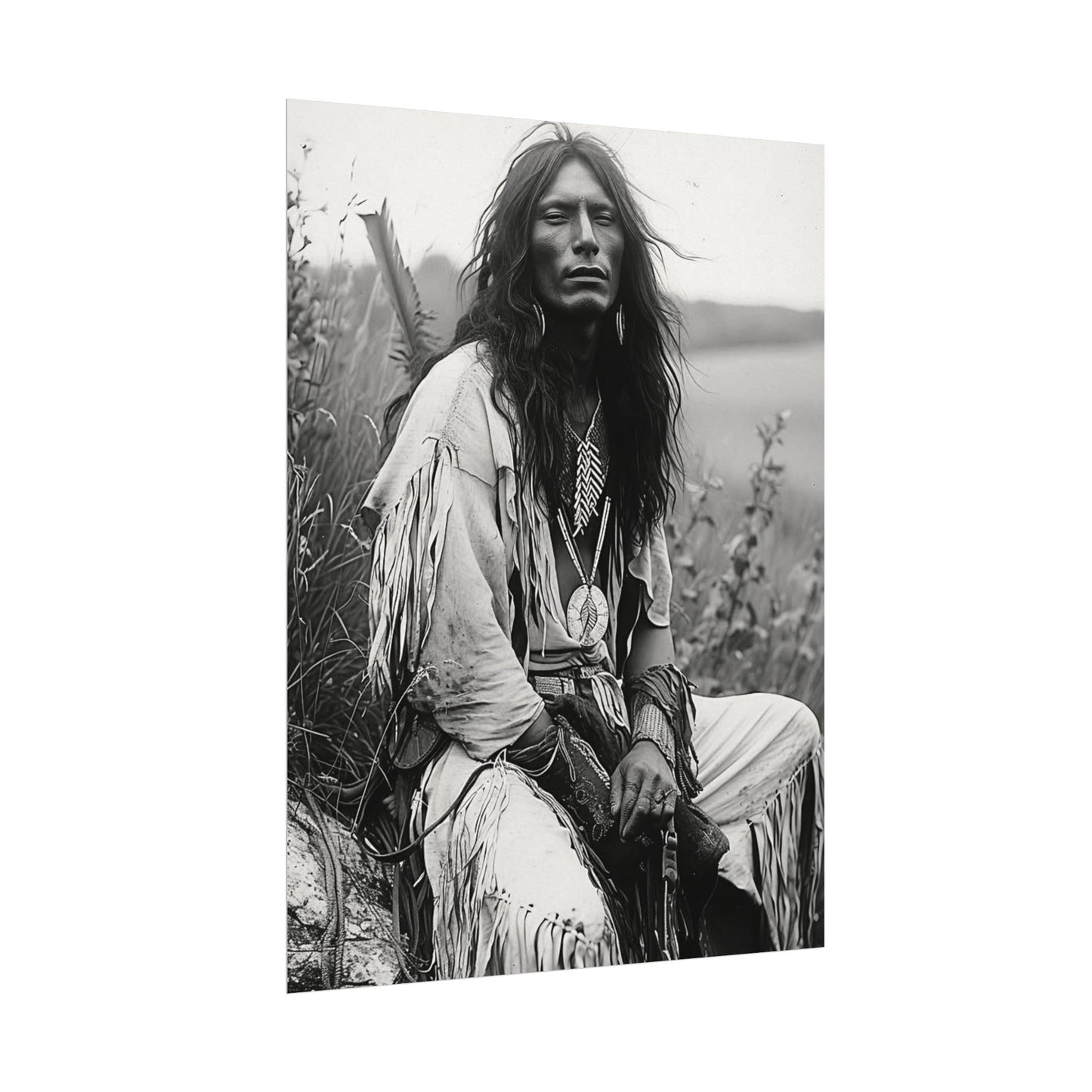 Mother Earths Guardian – Western Textured Watercolor Matte Posters