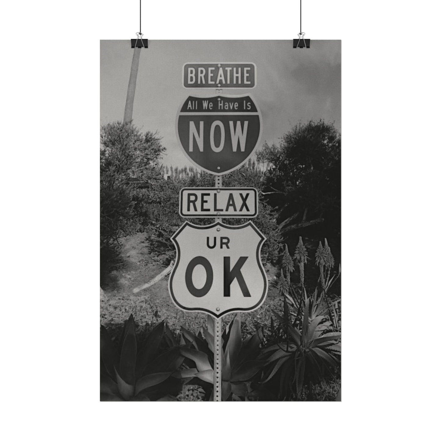 Here's Your Sign Textured Desert Watercolor Matte Posters