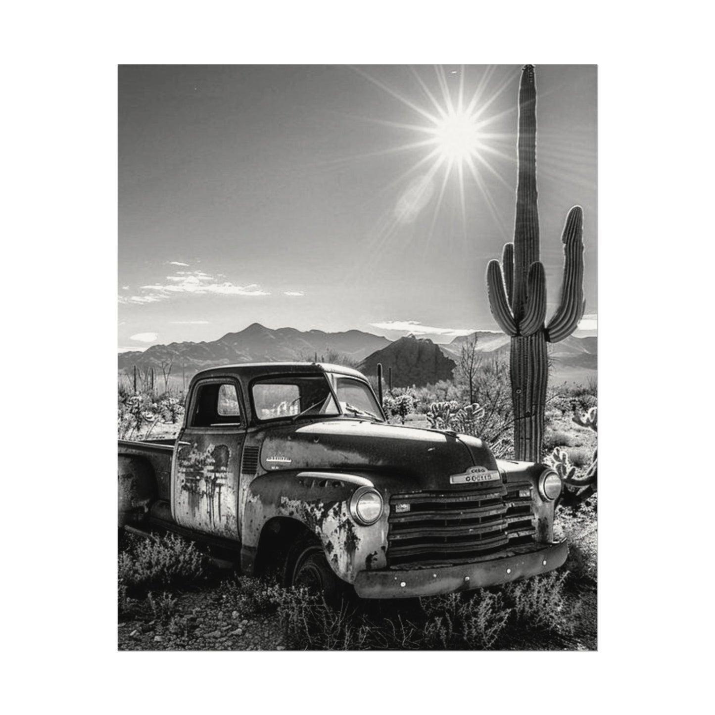 Deserted Wasteland – Western Textured Watercolor Matte Posters