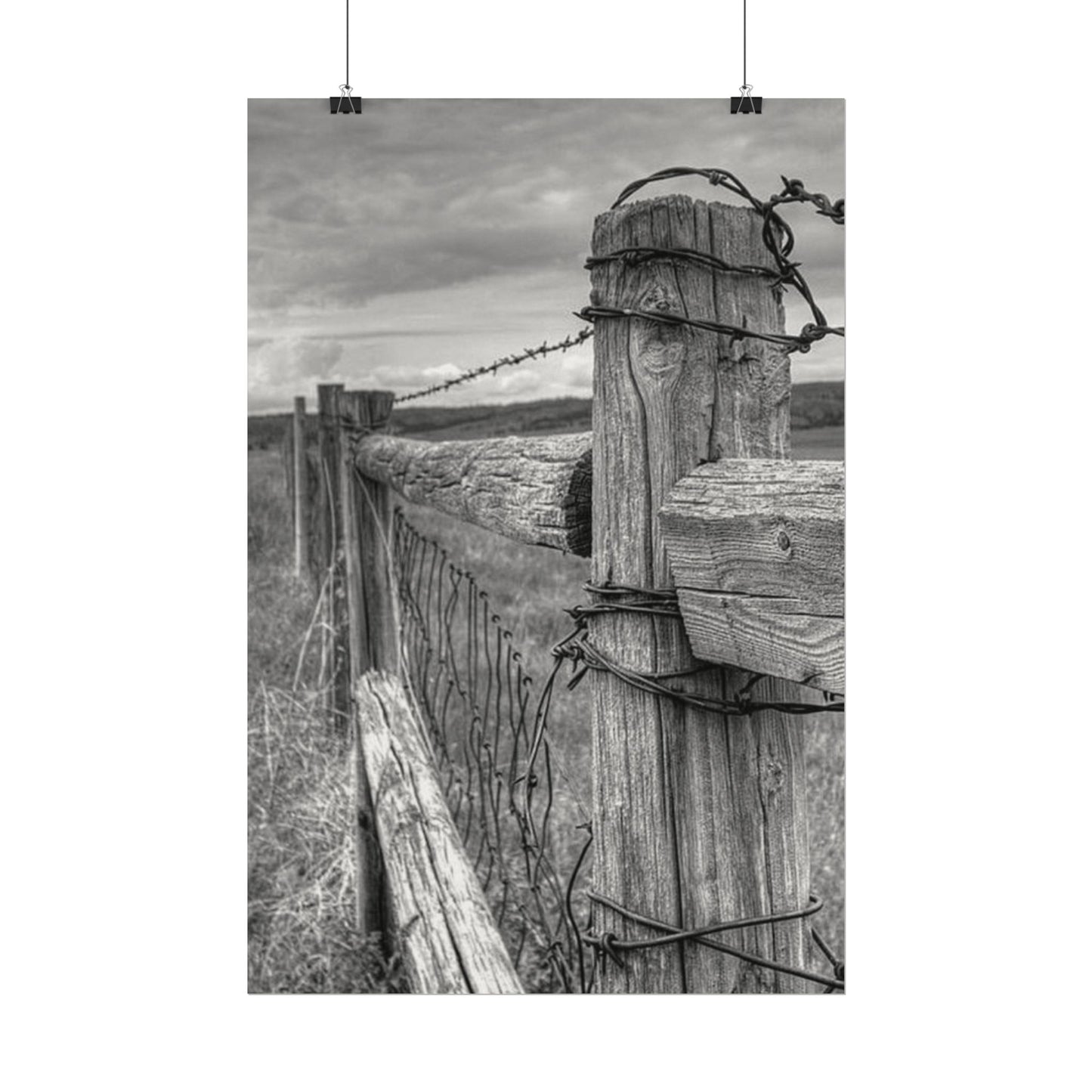 What Lies Between Frontiers– Western Textured Watercolor Matte Posters