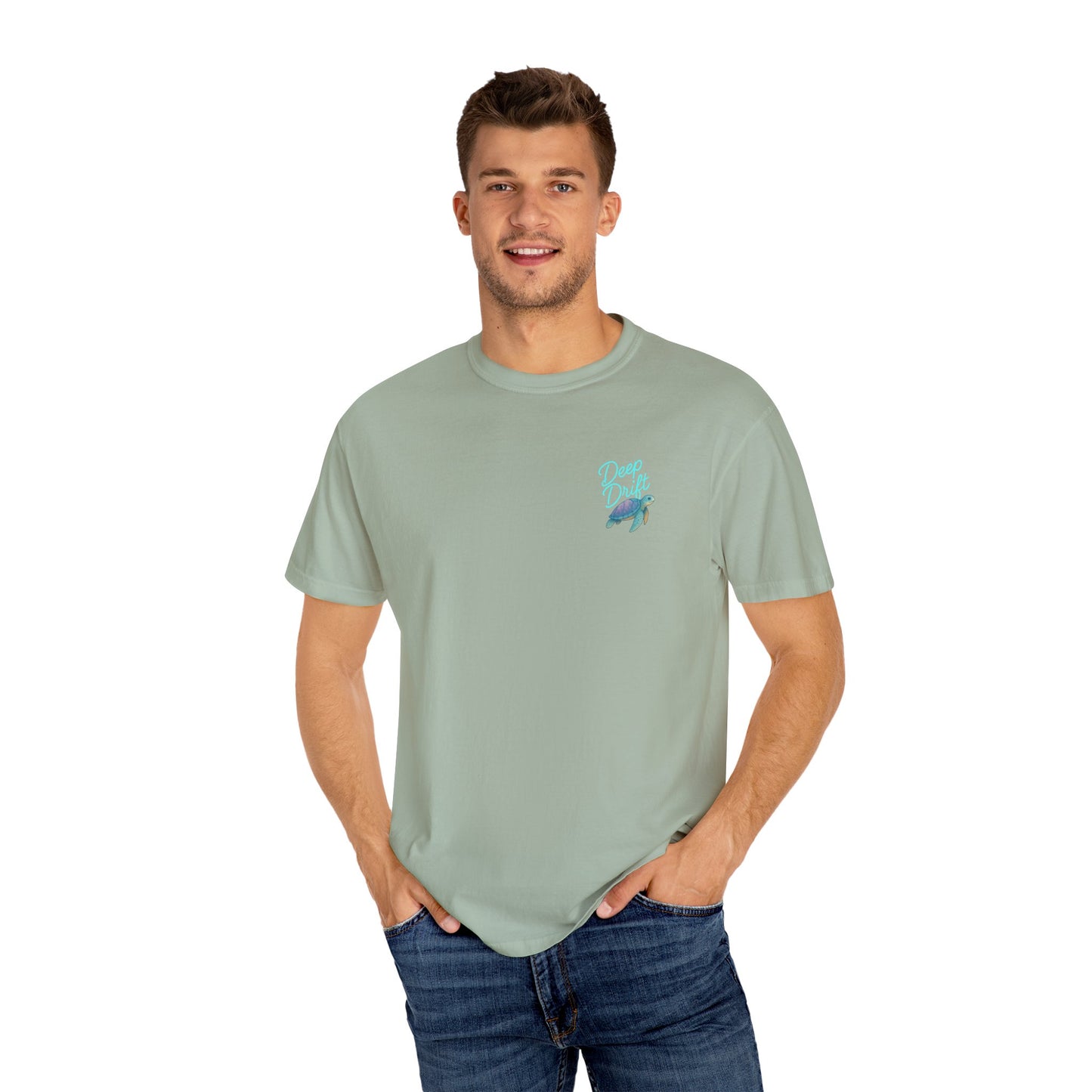 Turtle Deep Drift T-shirt, Hooked Horizon Co, Angler Gifts