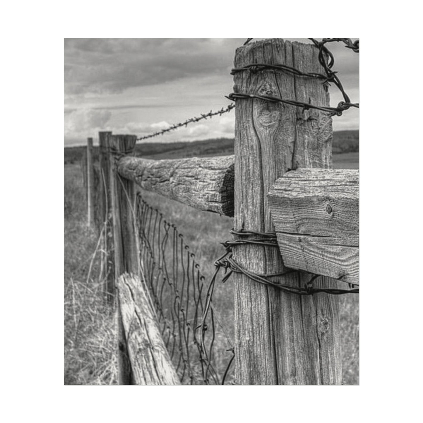 What Lies Between Frontiers– Western Textured Watercolor Matte Posters