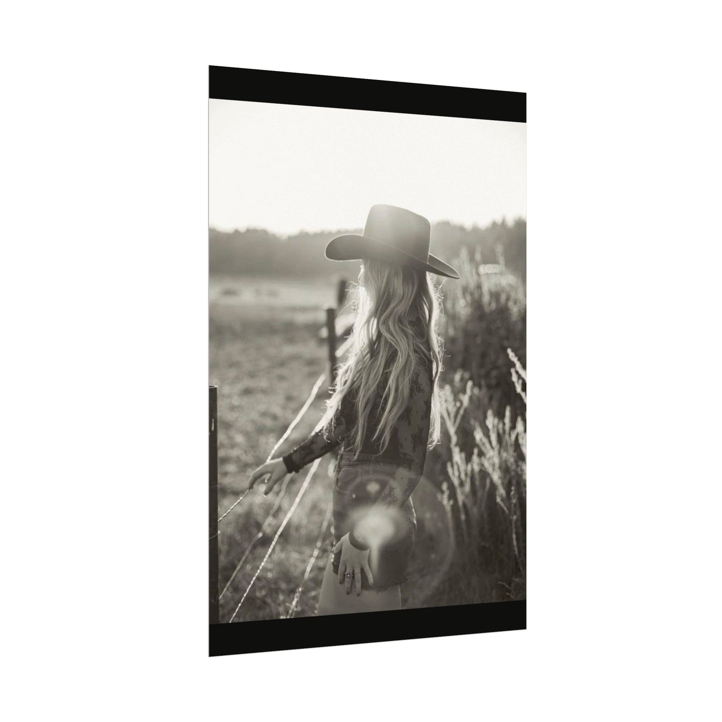 Mornings Gaze– Western Textured Watercolor Matte Posters