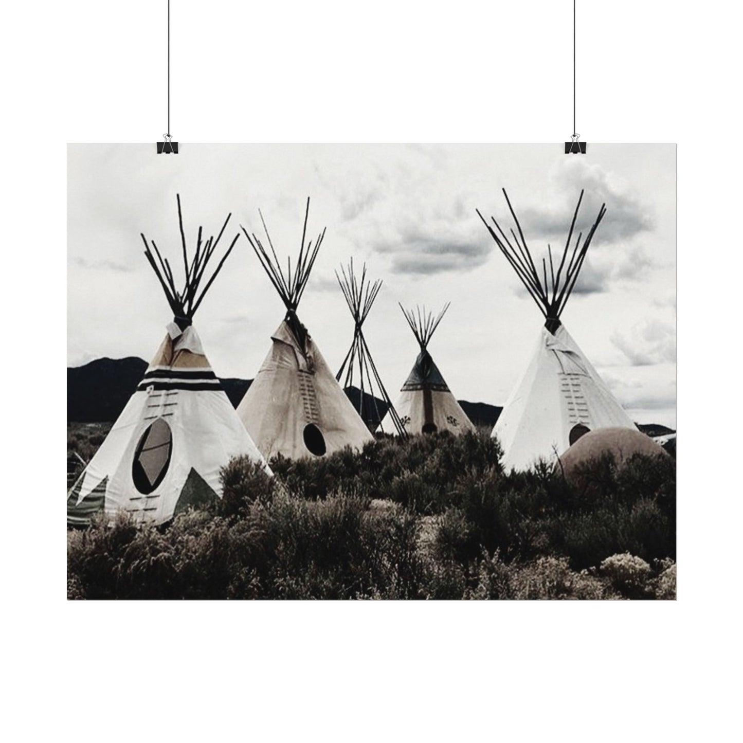 Echos Of The Plains– Western Textured Watercolor Matte Posters