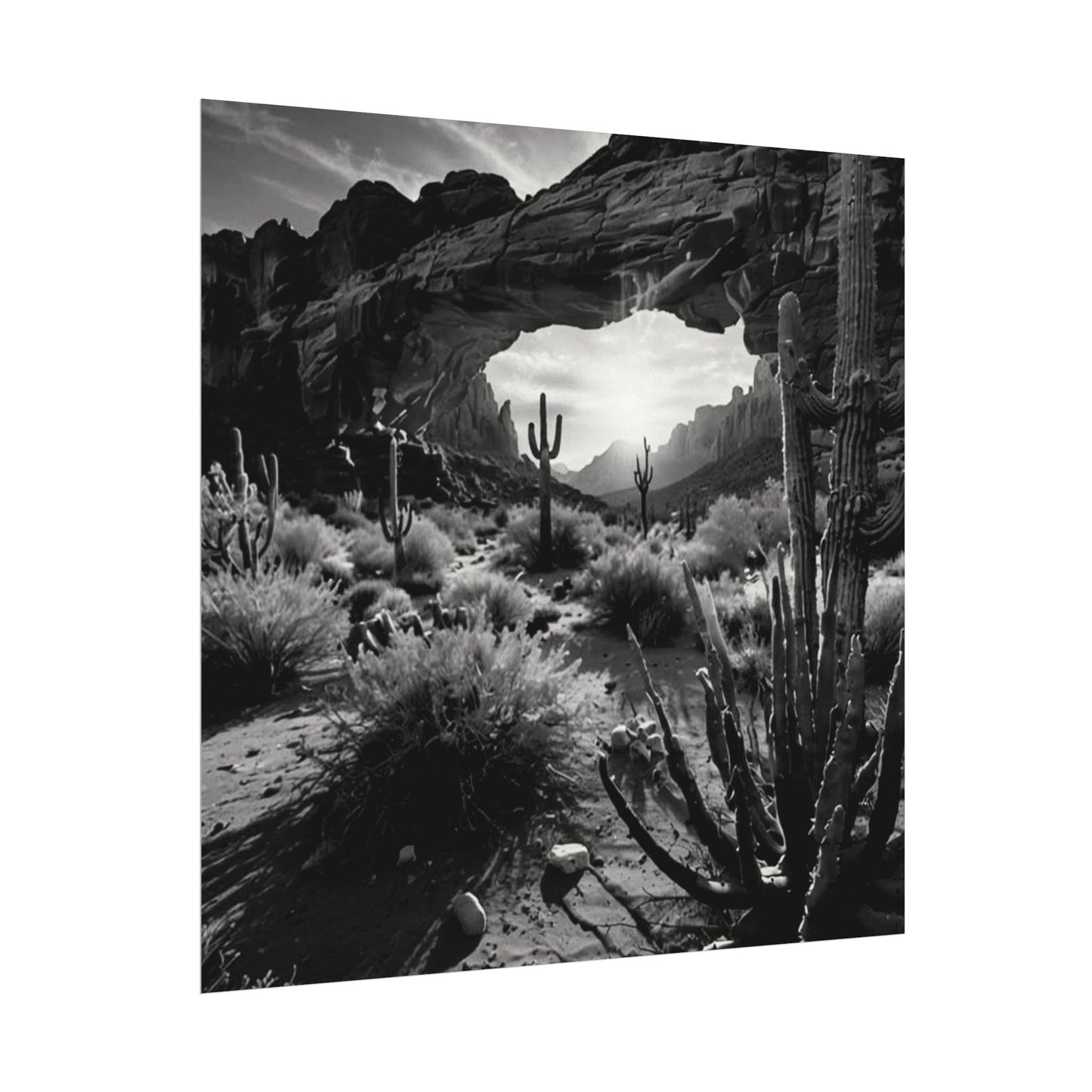 Desert Mornings – Western Textured Watercolor Matte Posters