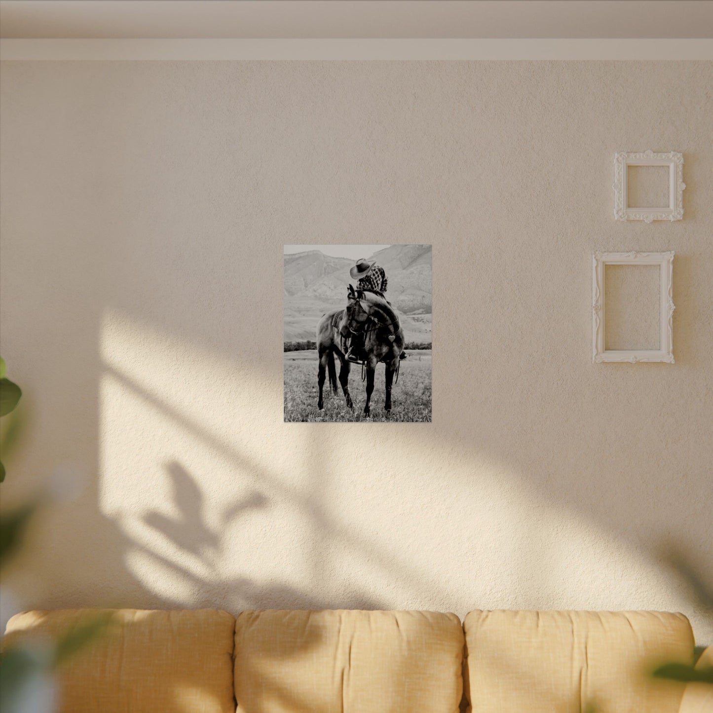 Love In The Saddle – Western Textured Watercolor Matte Posters