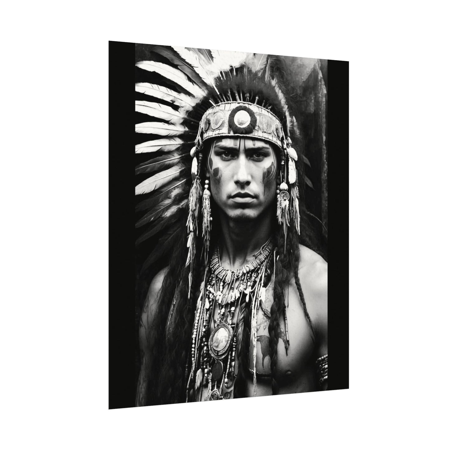 Strength In Stillness– Western Textured Watercolor Matte Posters