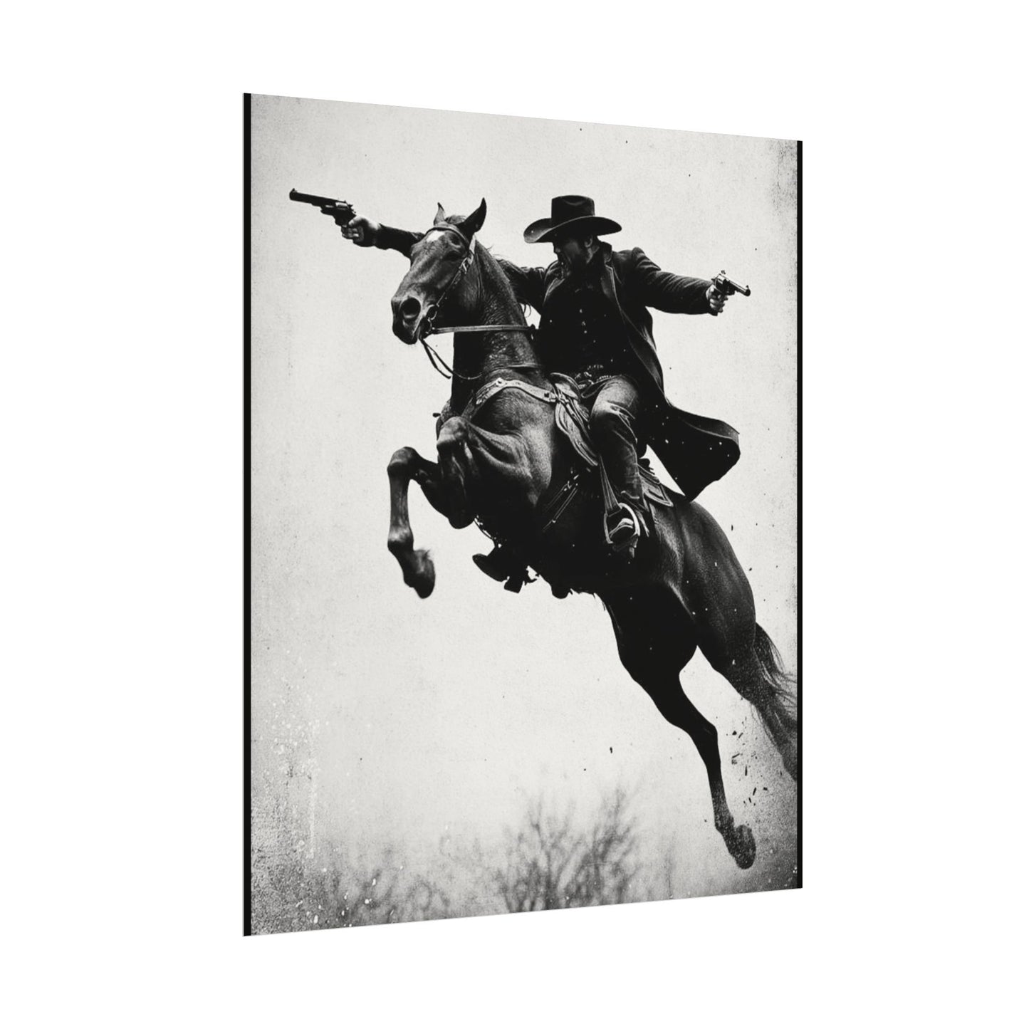 High Noon Pistols  – Western Textured Watercolor Matte Posters