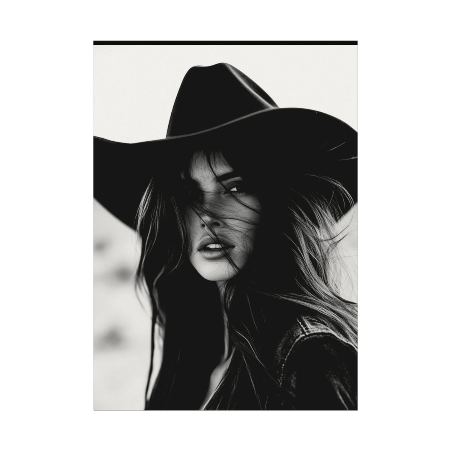 Smoldering Gaze – Western Textured Watercolor Matte Posters