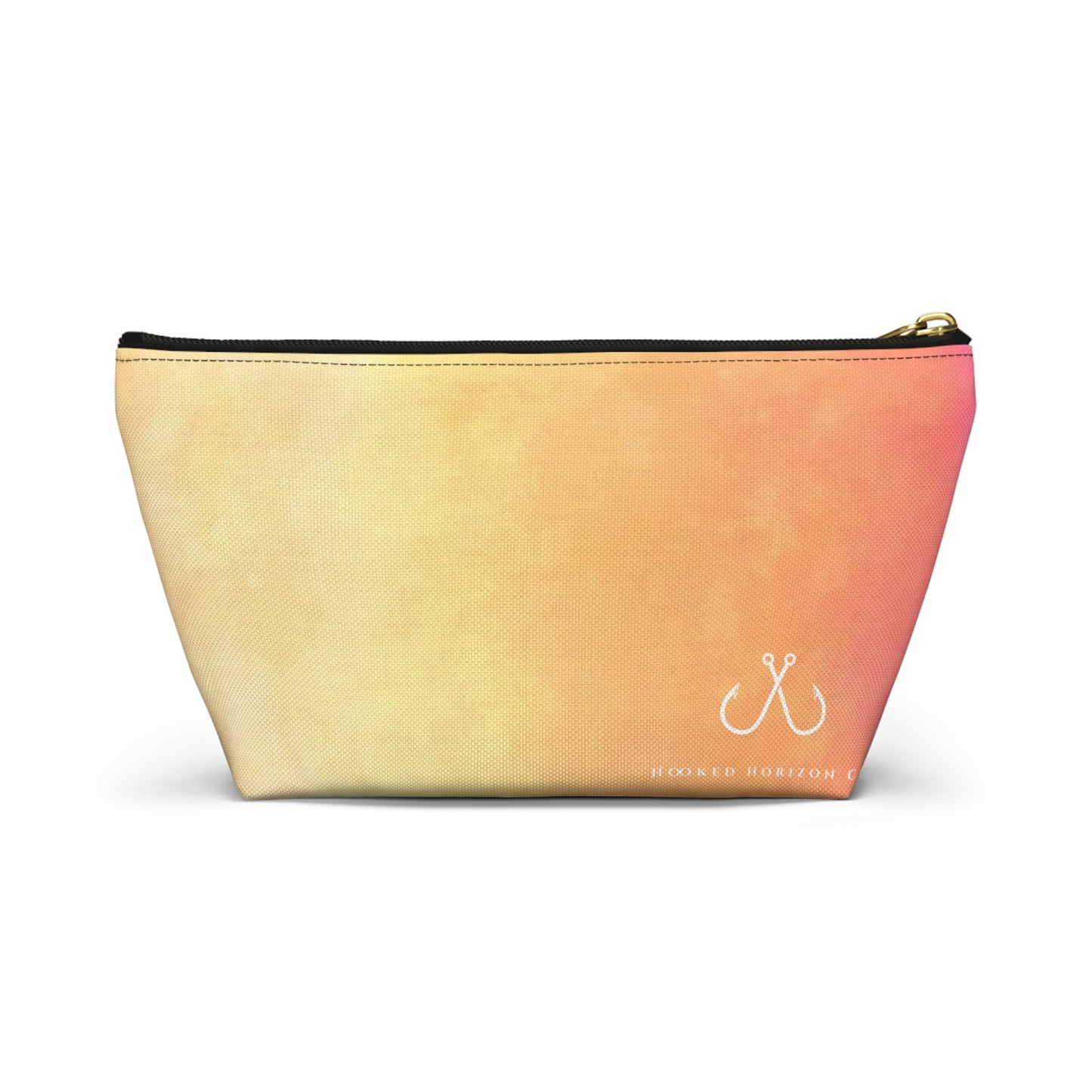 Pink To Orange Ombre Vibrant Gradient Accessory Pouch | Makeup Bag, Travel Organizer, Gift for Her, Beach Essentials, Stylish Storage