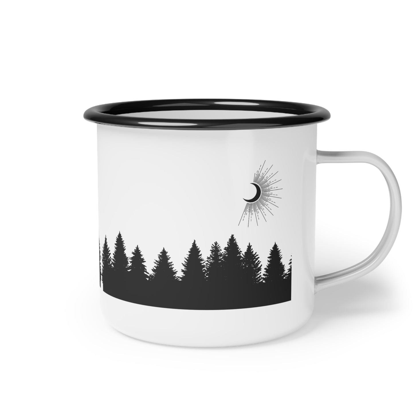 Adventure Enamel Camp Cup - Rustic Camping Mug for Nature Lovers, Outdoor Activities, Hiking, Picnic, Gift for Campers, Travel