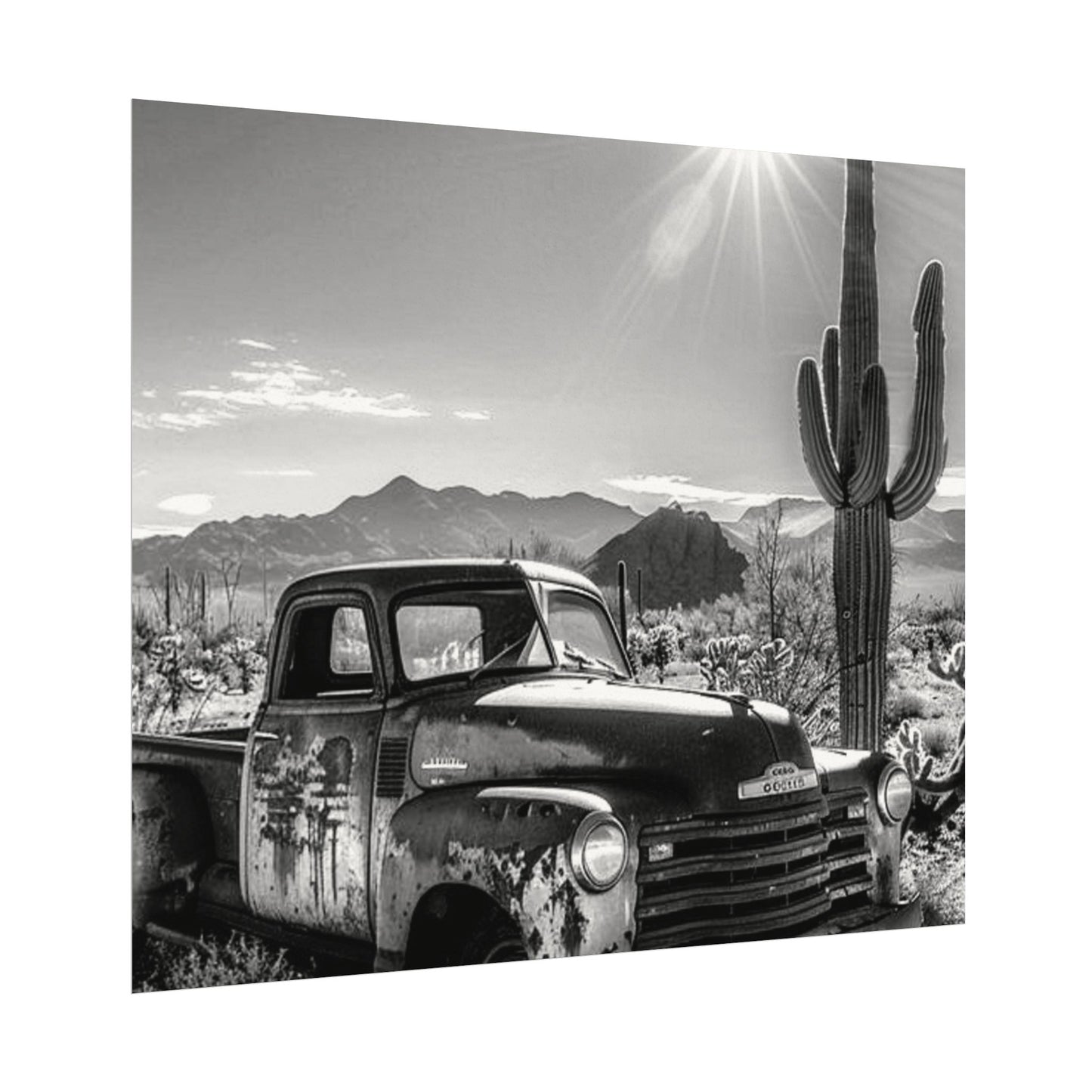 Deserted Wasteland – Western Textured Watercolor Matte Posters