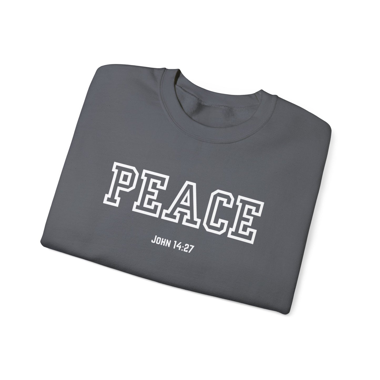 Unisex Peace Sweatshirt | Cozy Crewneck for Comfort, Faith & Hope | Perfect Gift for Family, Friends, and Holidays | Inspirational Apparel,