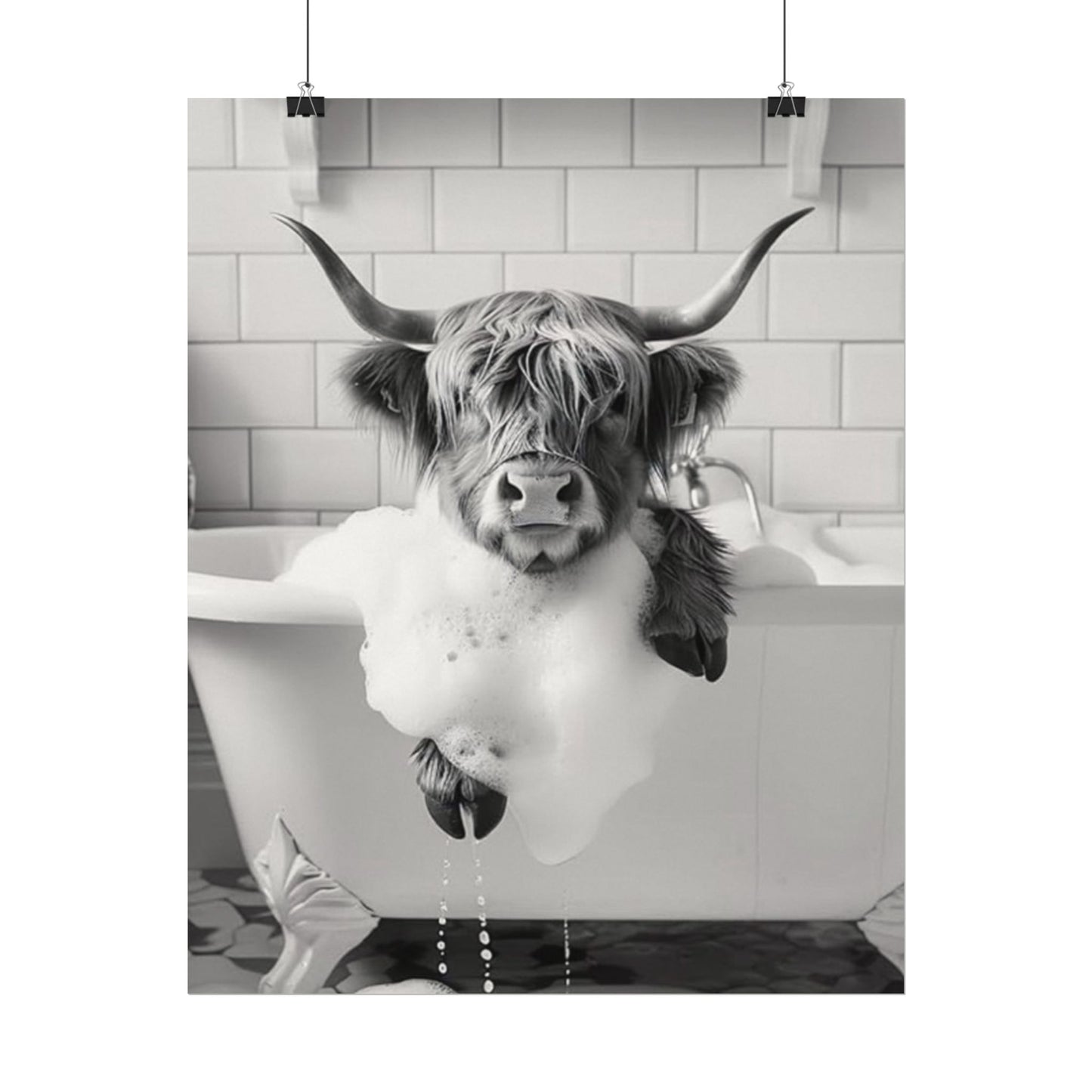 Hoofs & Suds – Western Textured Watercolor Matte Posters