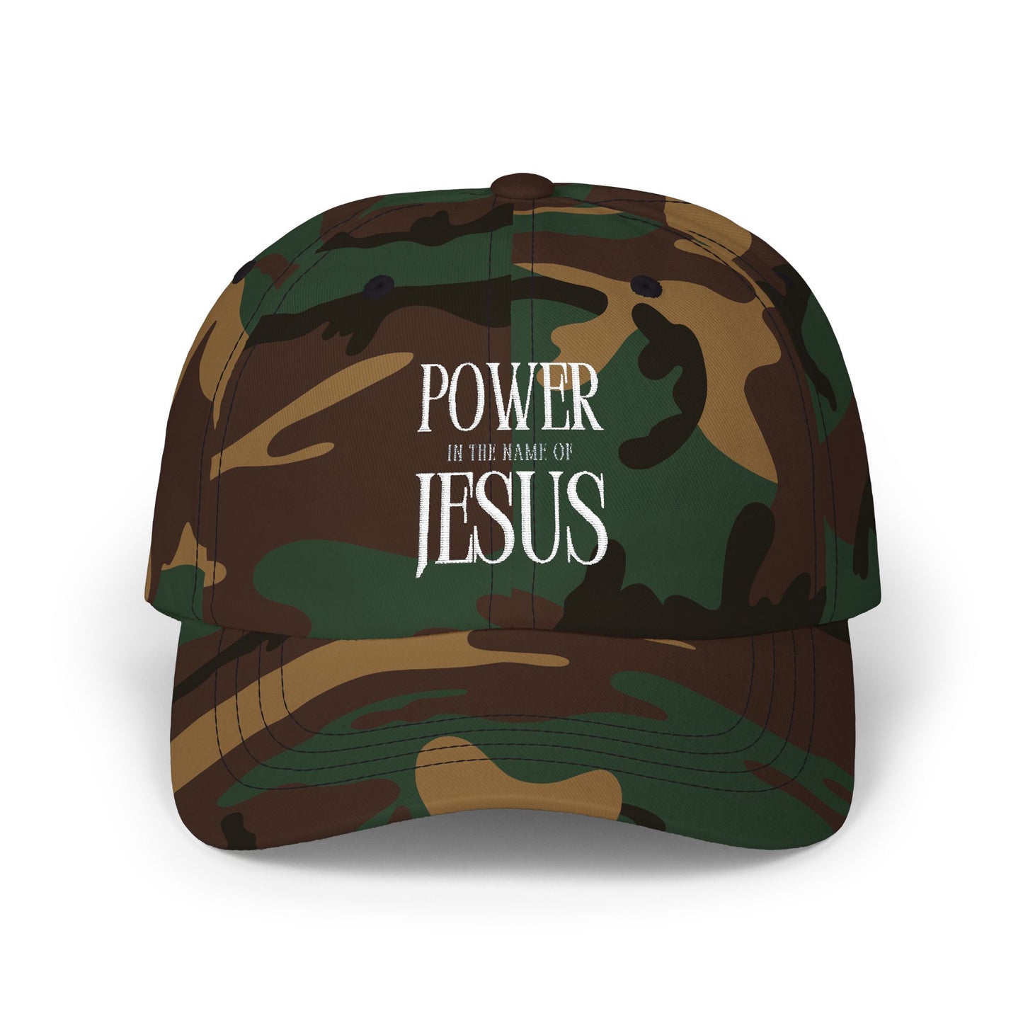 Inspirational Dad Cap, Power by Jesus Cap, Casual Hat for Men, Everyday Wear, Perfect Gift for Dads