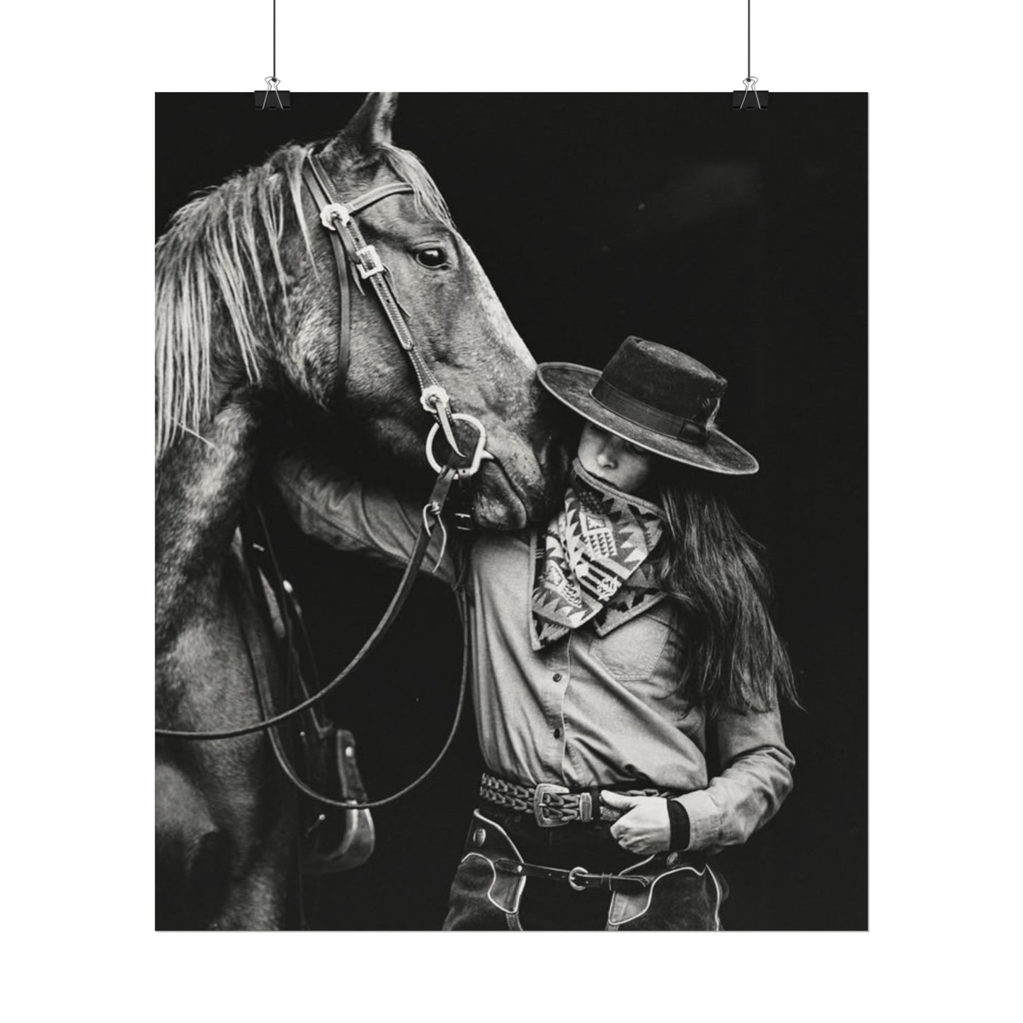 A Whisper Between Friends  – Western Textured Watercolor Matte Posters