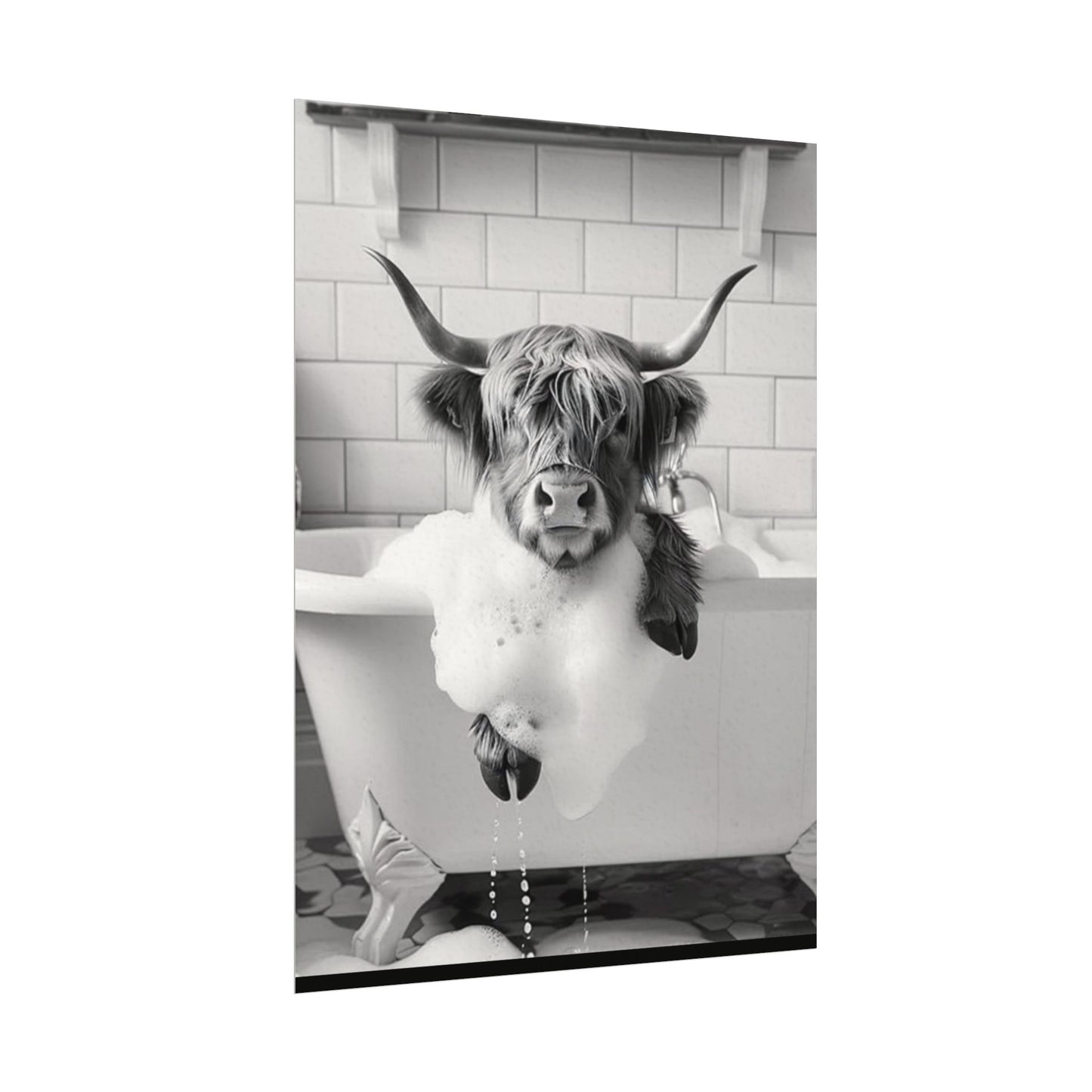 Hoofs & Suds – Western Textured Watercolor Matte Posters