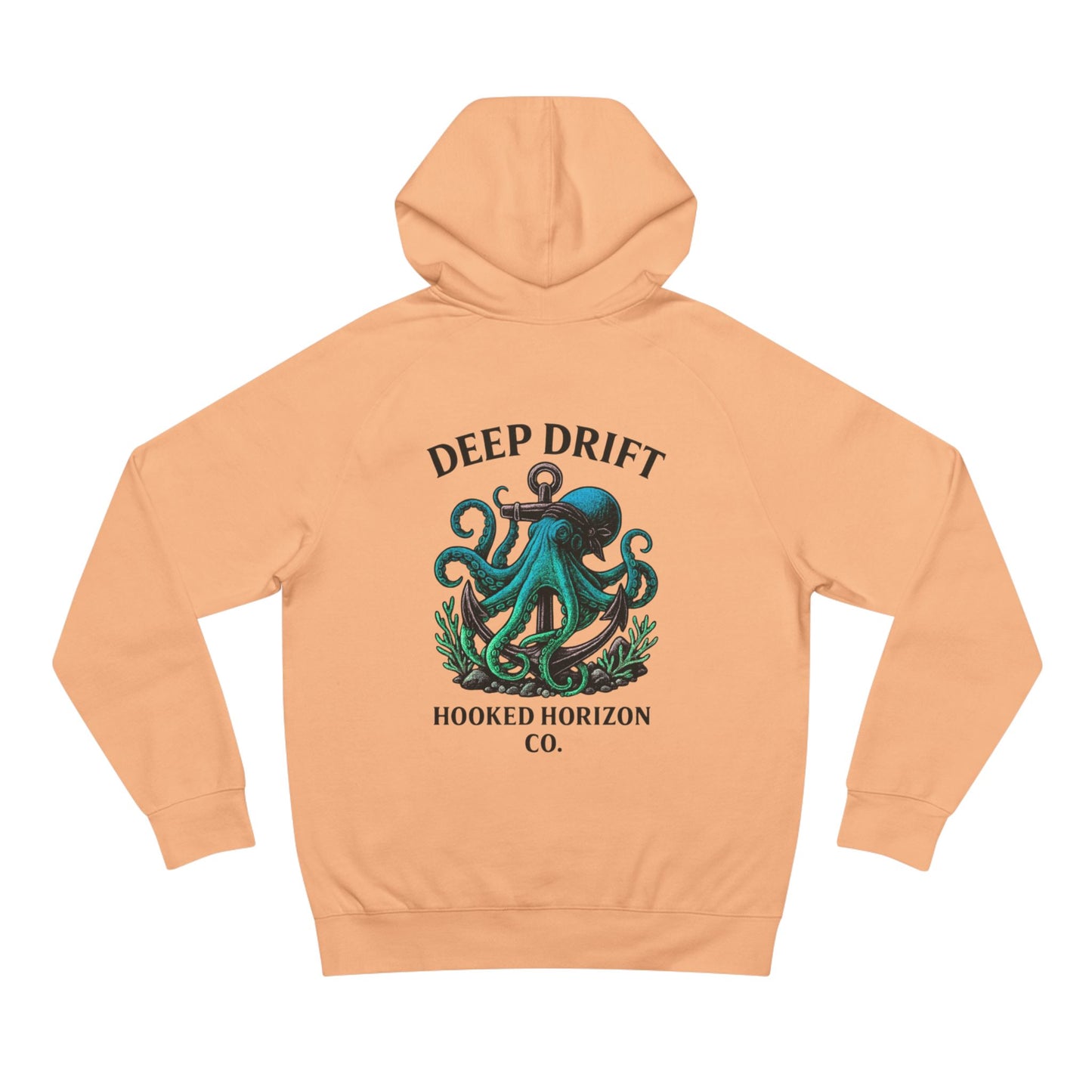 Octopus Art Unisex Hoodie, Deep Drift Hoodie, Nautical Theme Gift, Sea Lover Clothing, Unique Graphic Sweatshirt