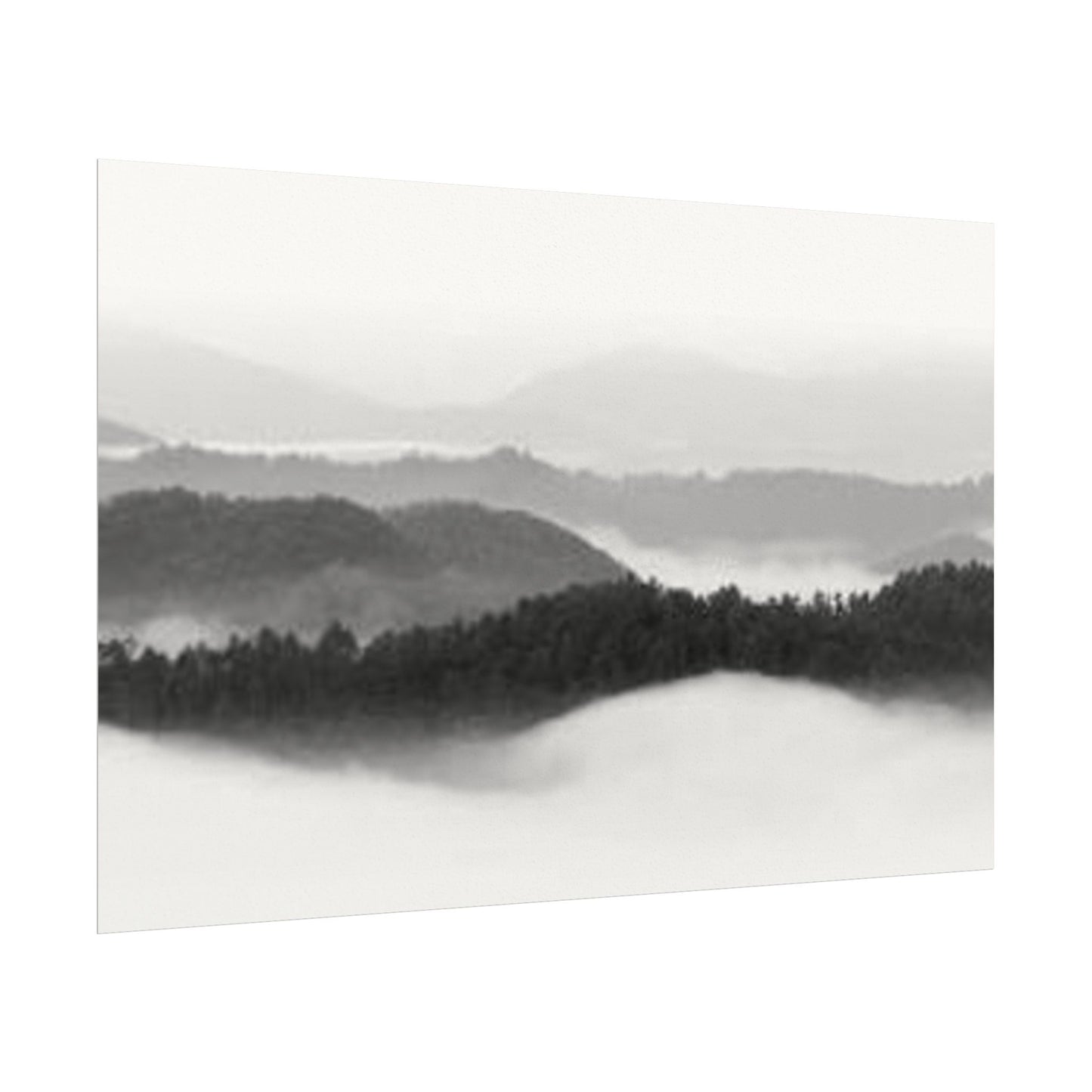 Smokey Mountain Range– Western Textured Watercolor Matte Posters